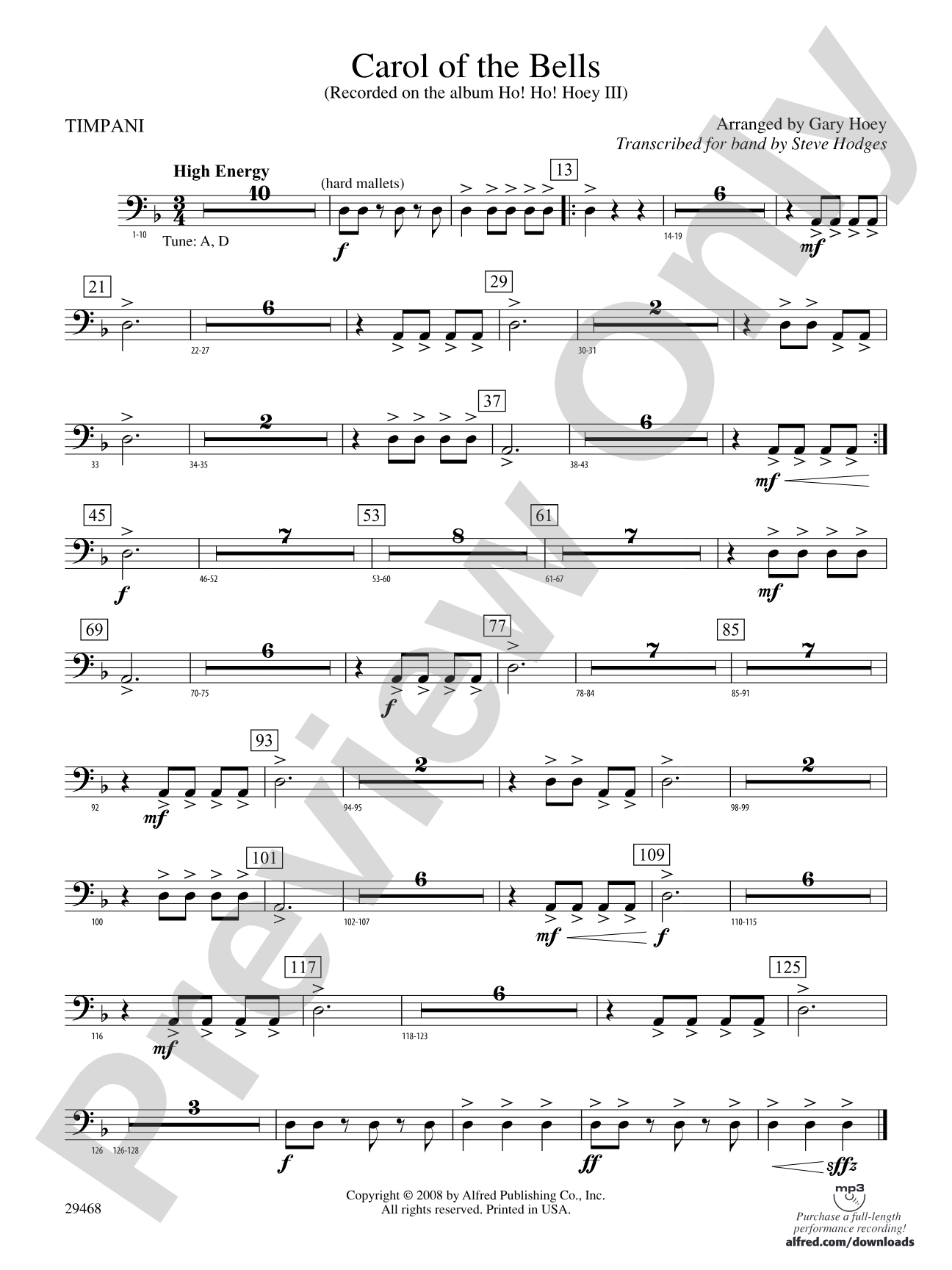 Carol of the Bells: Timpani