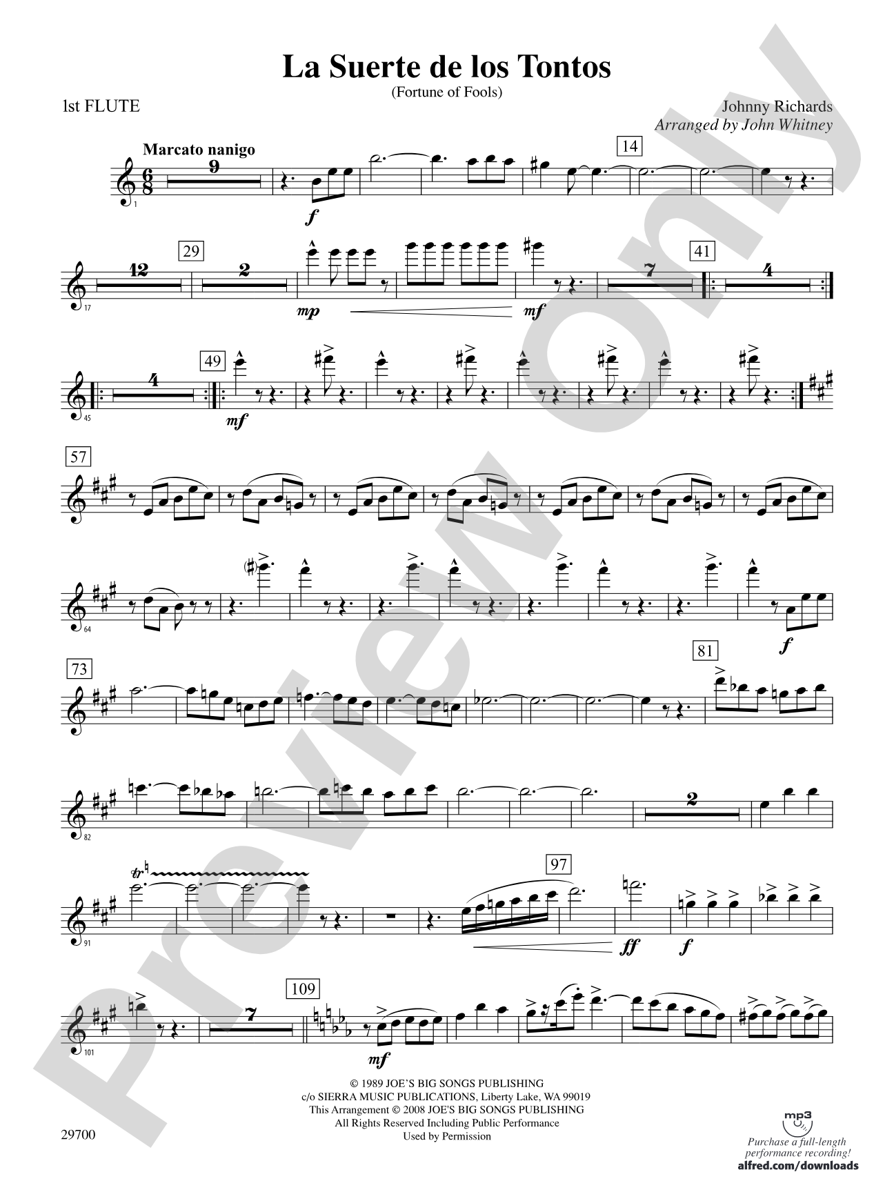 La Suerte de los Tontos (Fortune of Fools): Flute