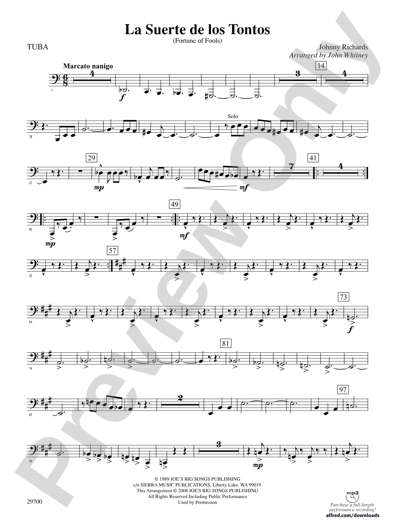 La Suerte de los Tontos (Fortune of Fools): Tuba