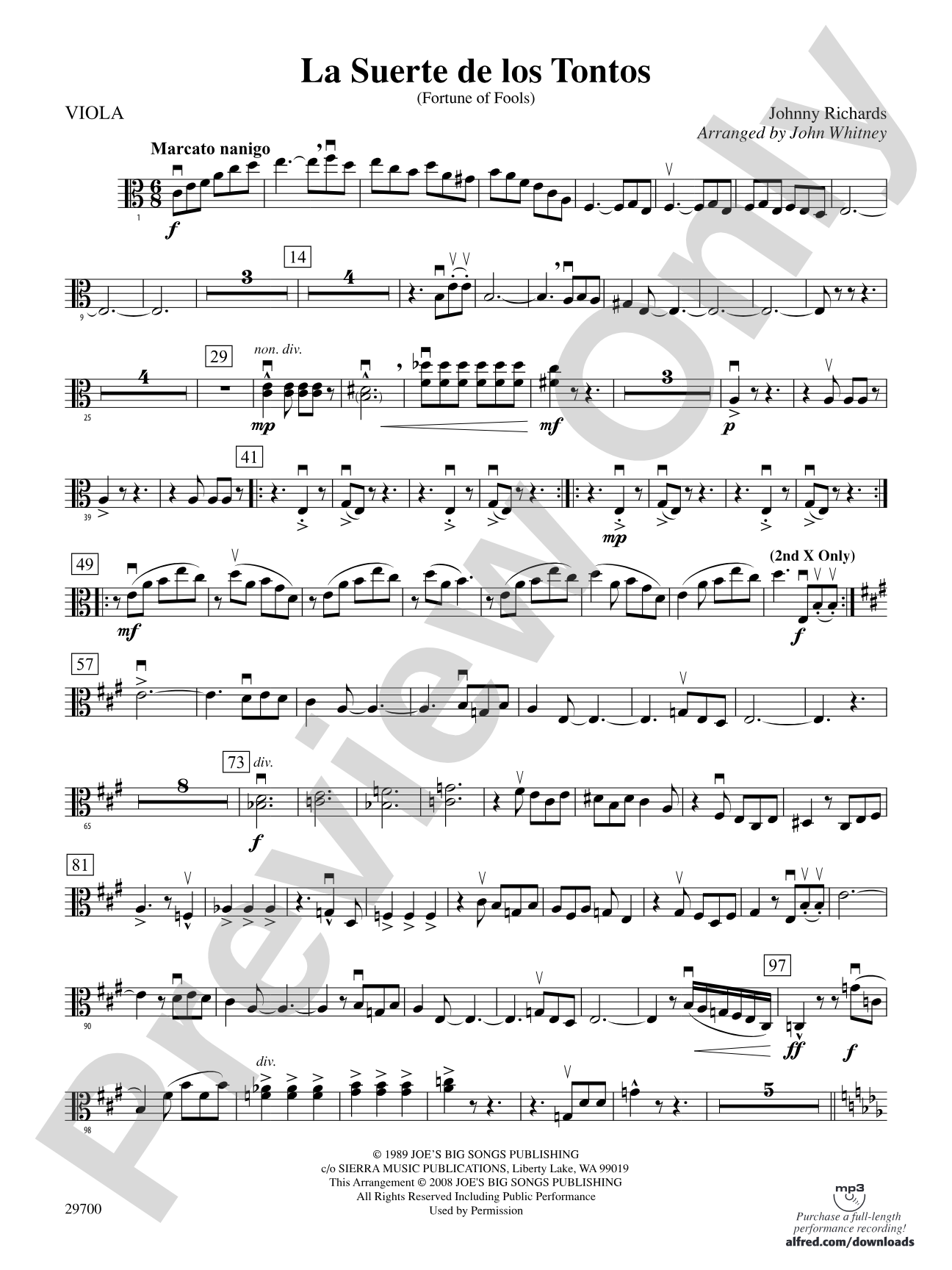 La Suerte de los Tontos (Fortune of Fools): Viola