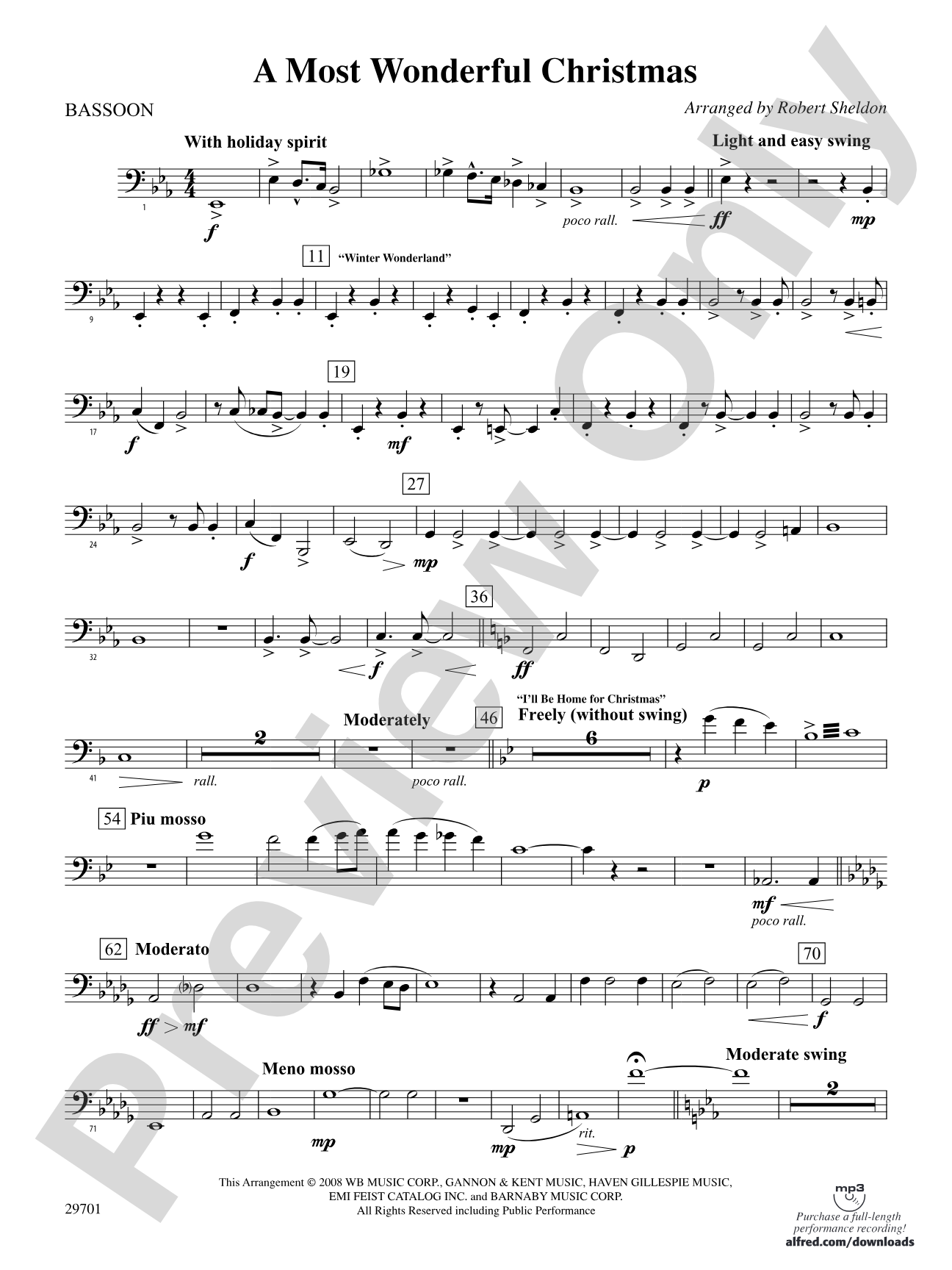 A Most Wonderful Christmas: Bassoon