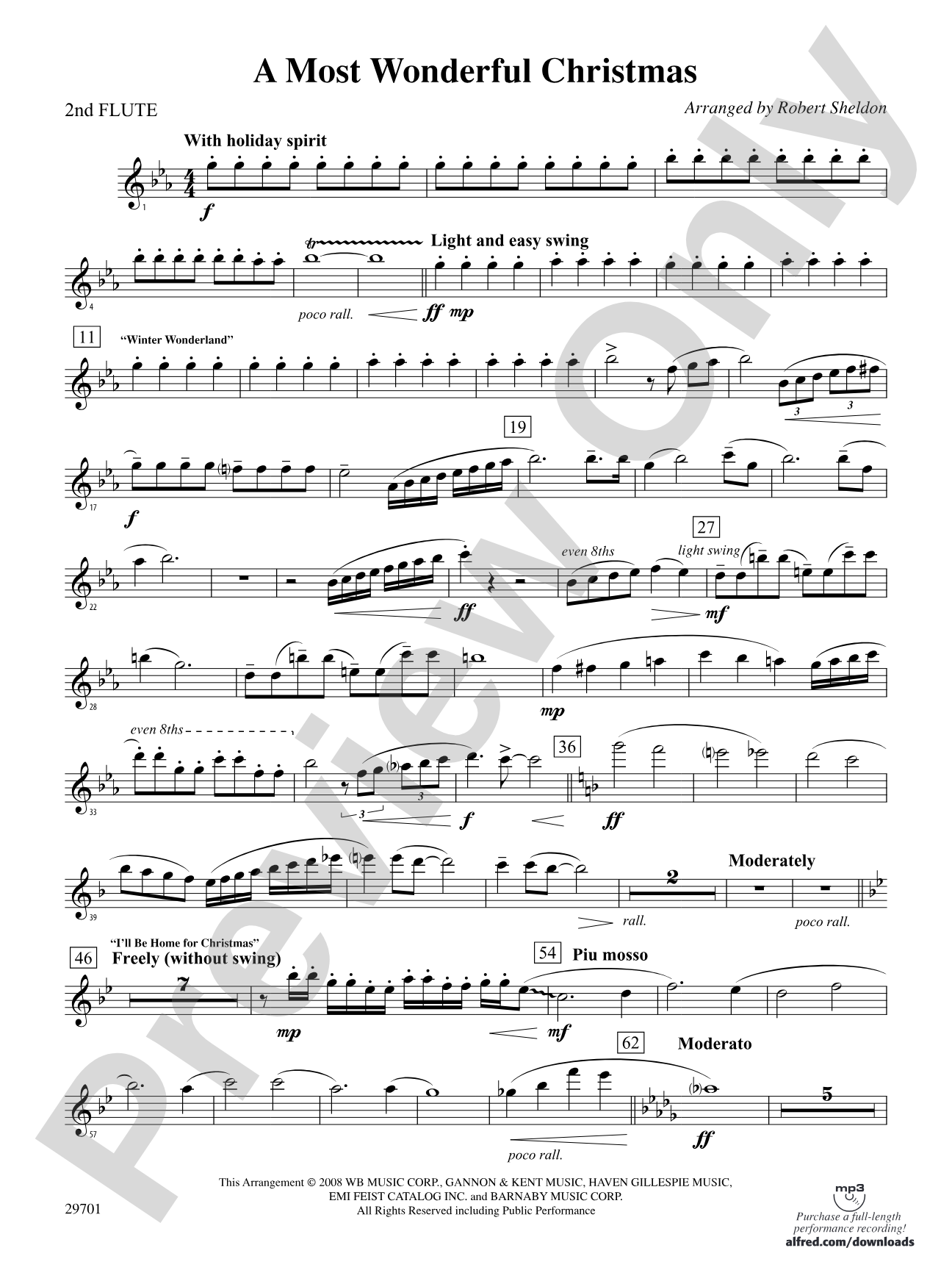 A Most Wonderful Christmas: 2nd Flute