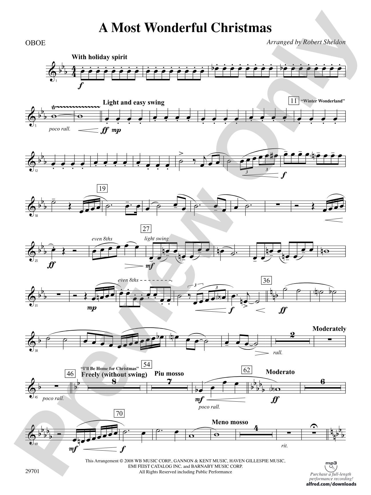 A Most Wonderful Christmas: Oboe