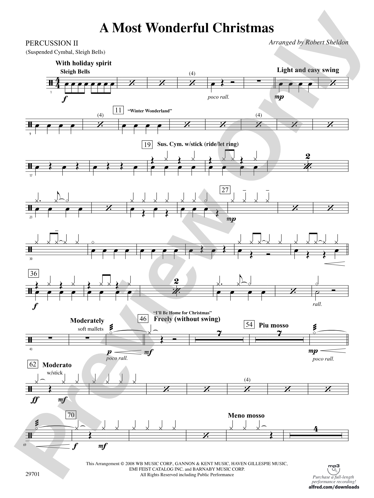 A Most Wonderful Christmas: 2nd Percussion