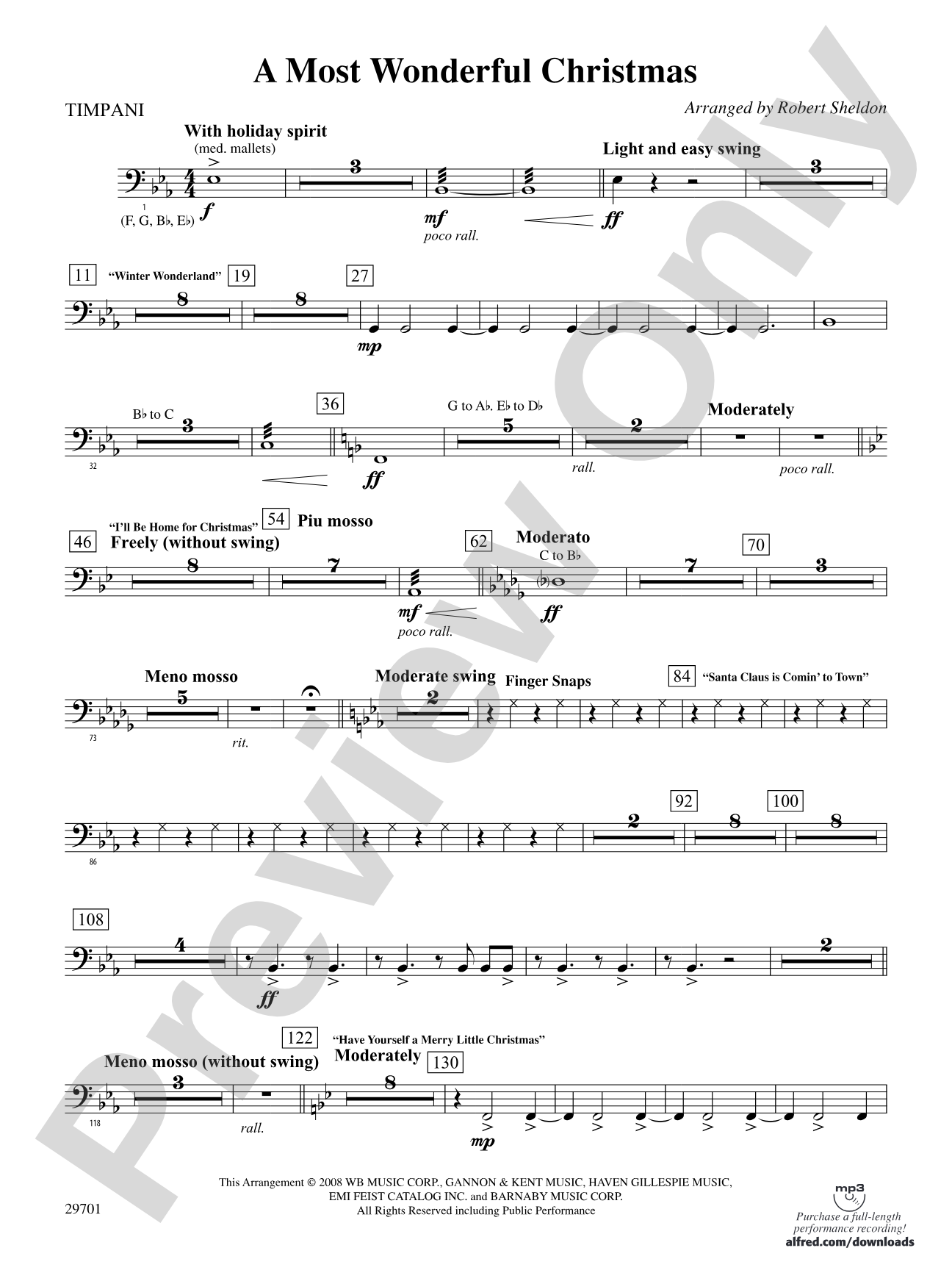 A Most Wonderful Christmas: Timpani