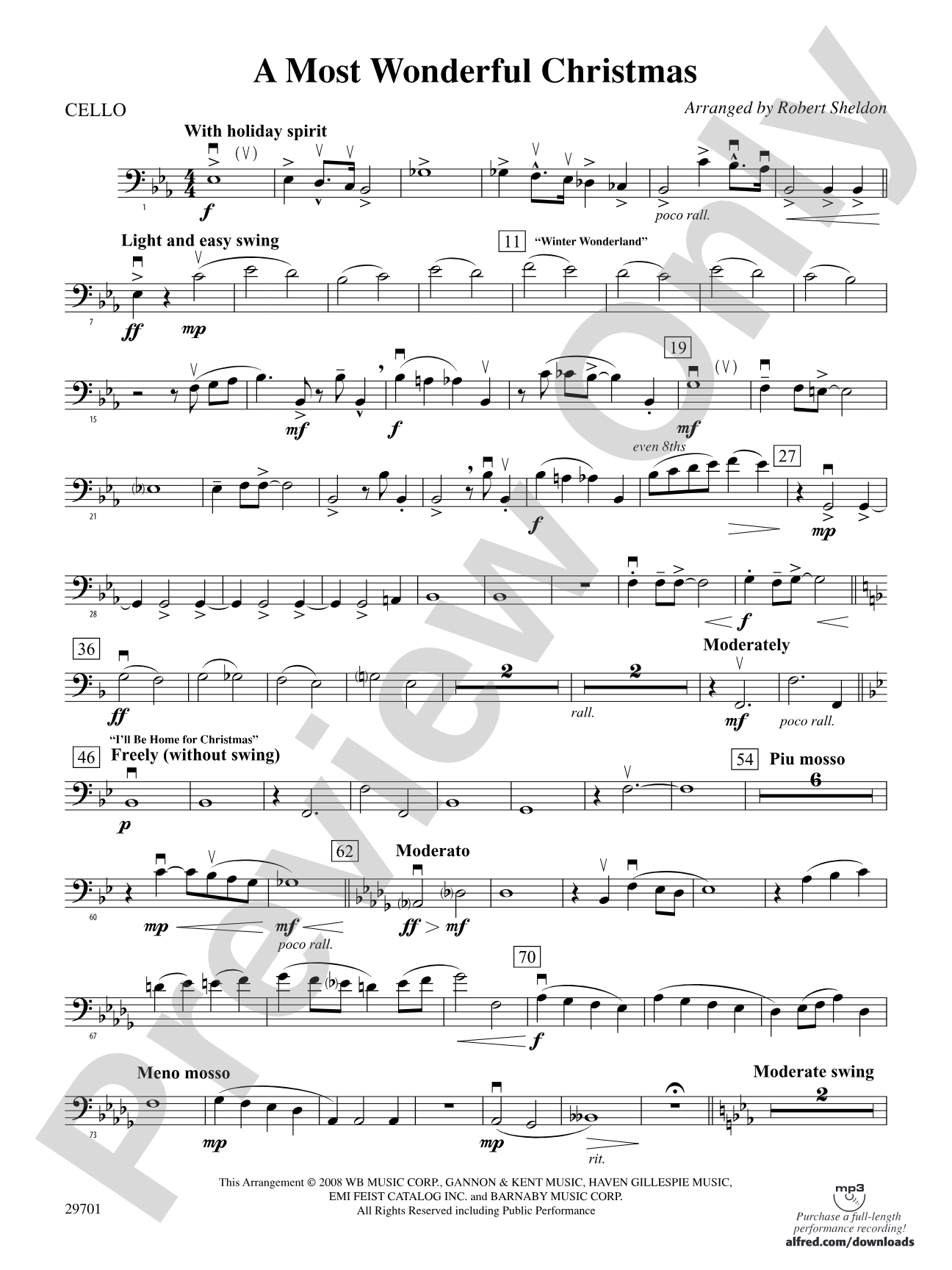 A Most Wonderful Christmas: Cello