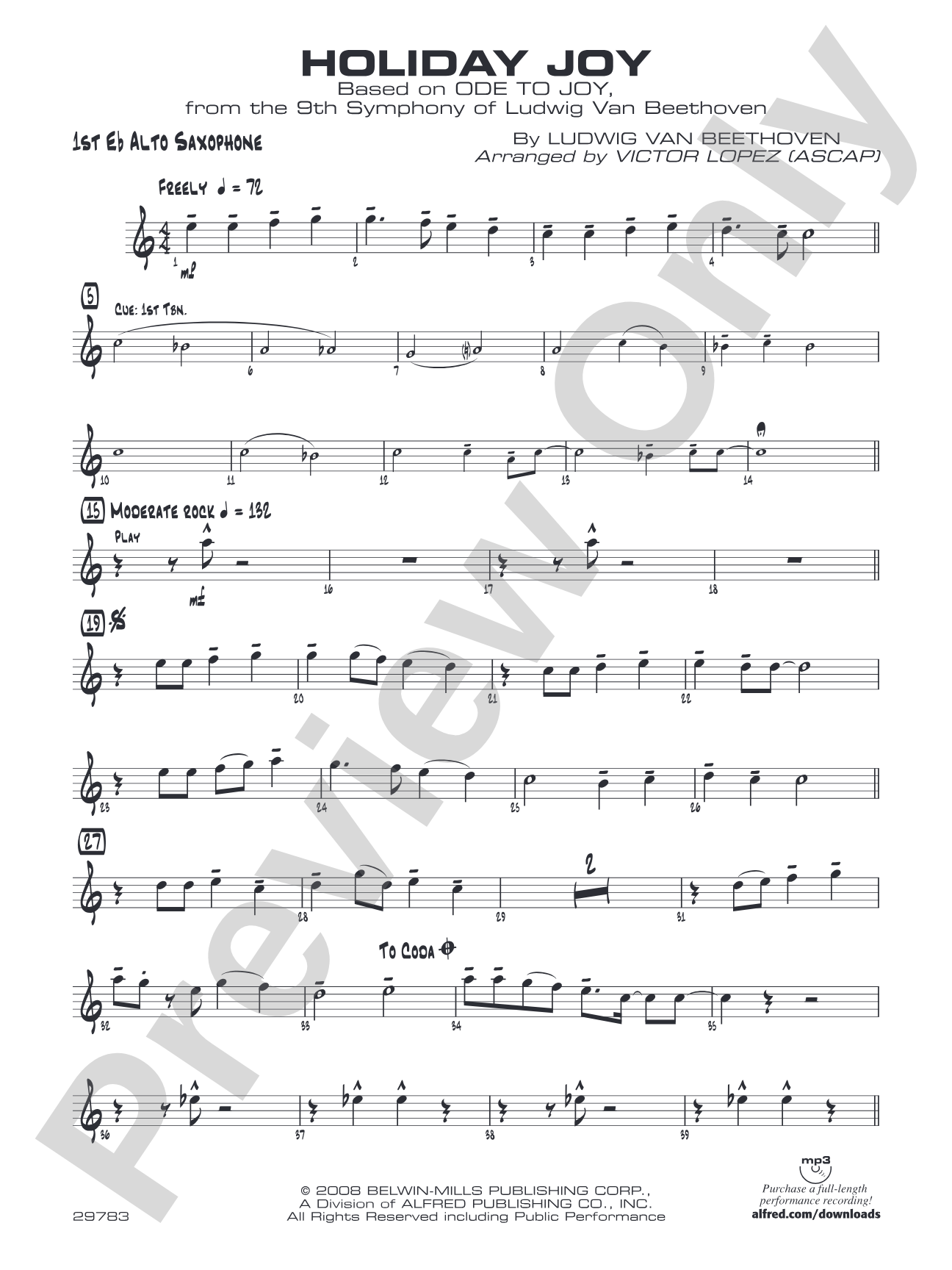 Holiday Joy: E-flat Alto Saxophone