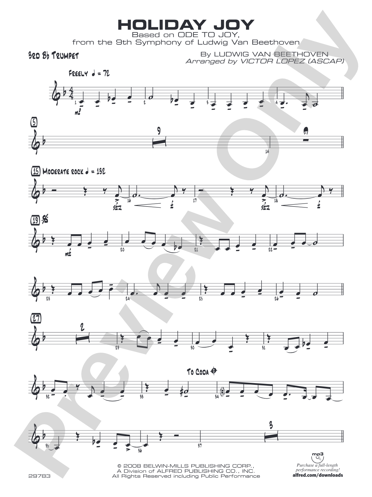 Holiday Joy: 3rd B-flat Trumpet