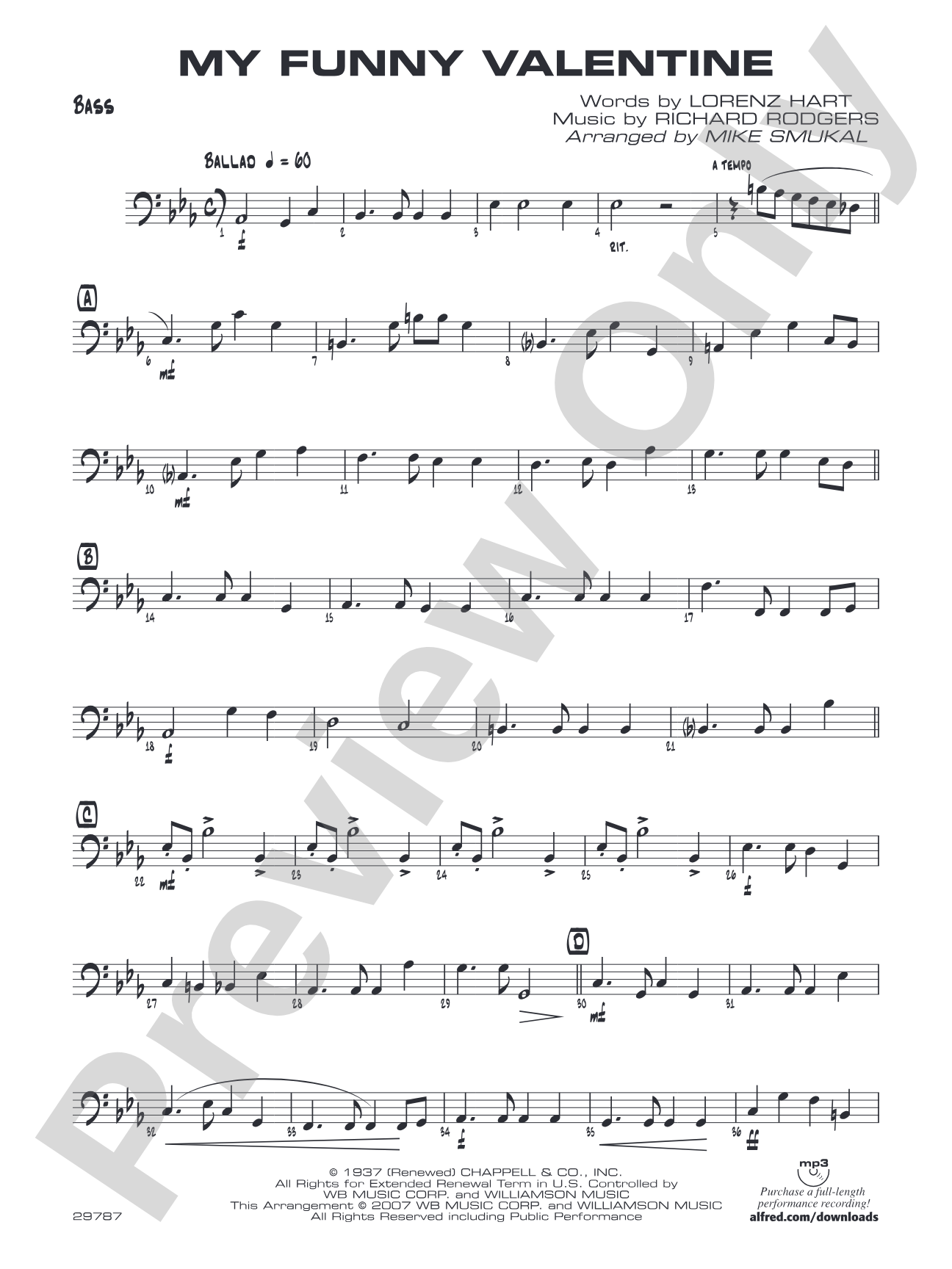 My Funny Valentine: String Bass