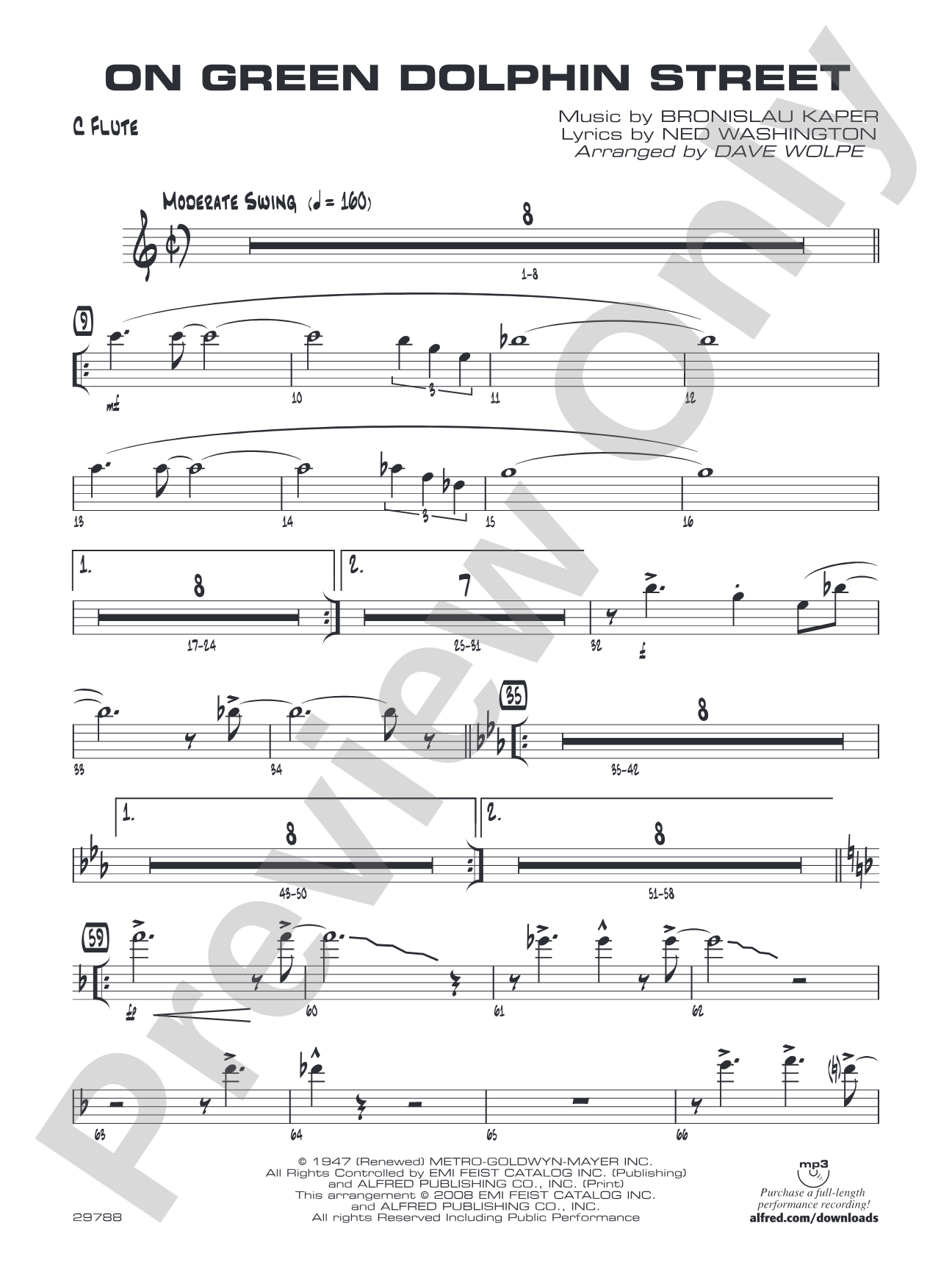 On Green Dolphin Street: Flute
