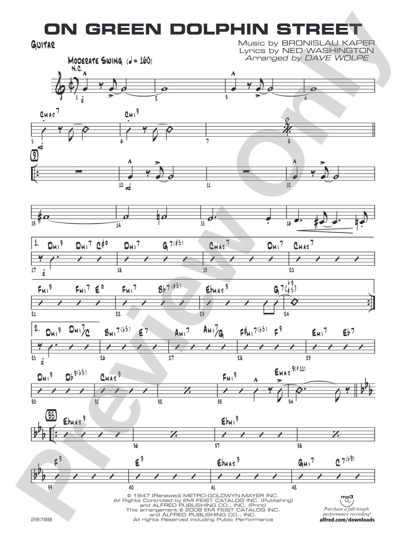 On Green Dolphin Street: Guitar