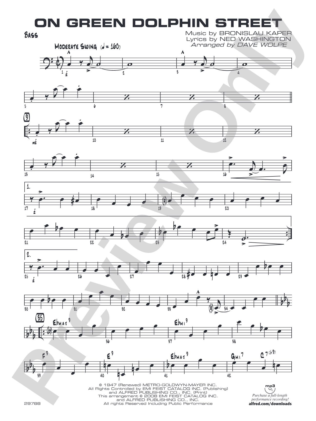 On Green Dolphin Street: String Bass