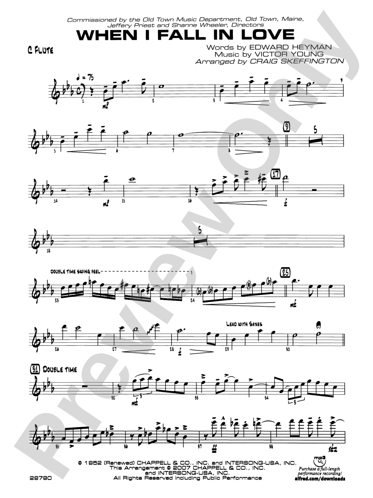 When I Fall in Love: Flute