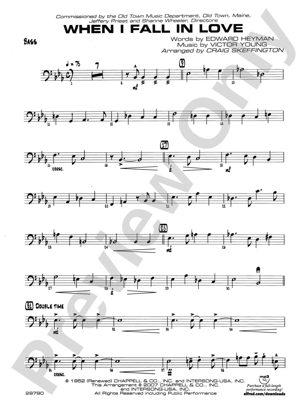 When I Fall in Love: String Bass