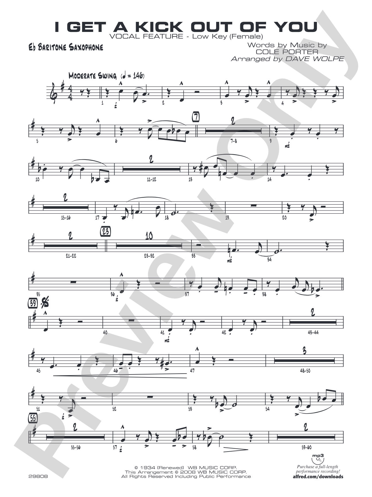 I Get a Kick Out of You: E-flat Baritone Saxophone