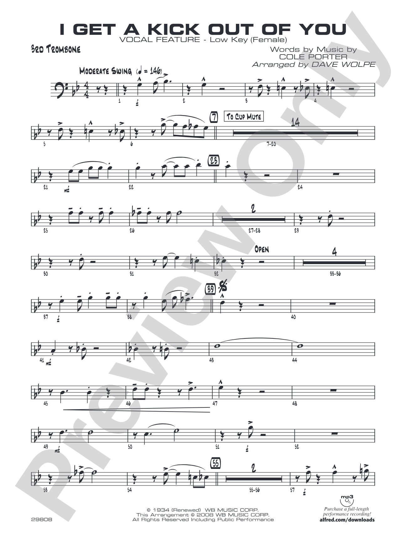 I Get a Kick Out of You: 3rd Trombone