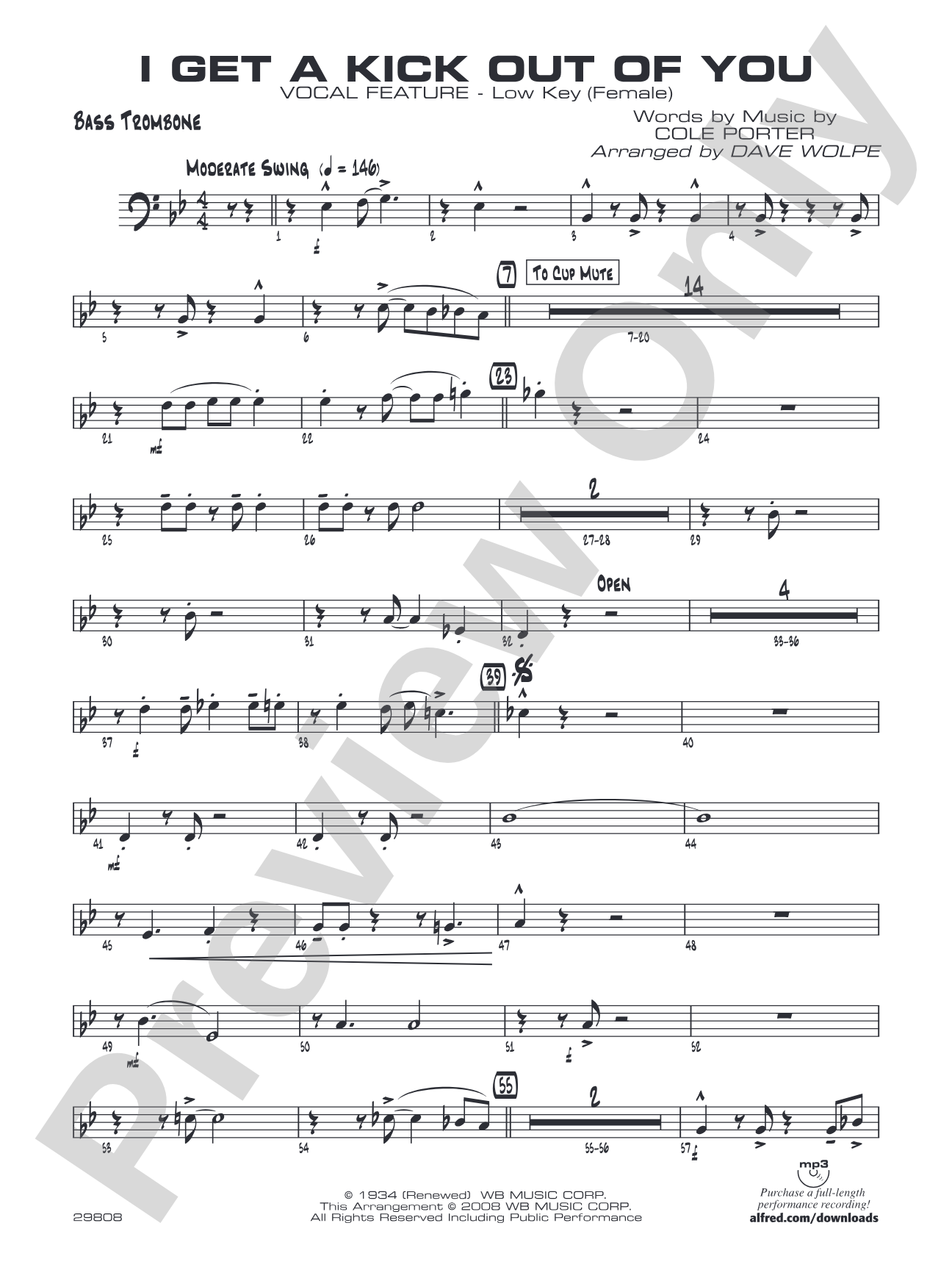 I Get a Kick Out of You: 4th Trombone