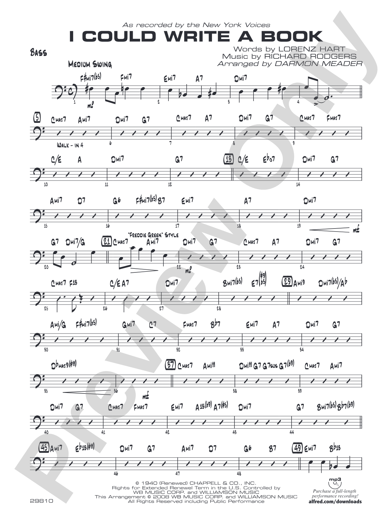 I Could Write a Book: String Bass