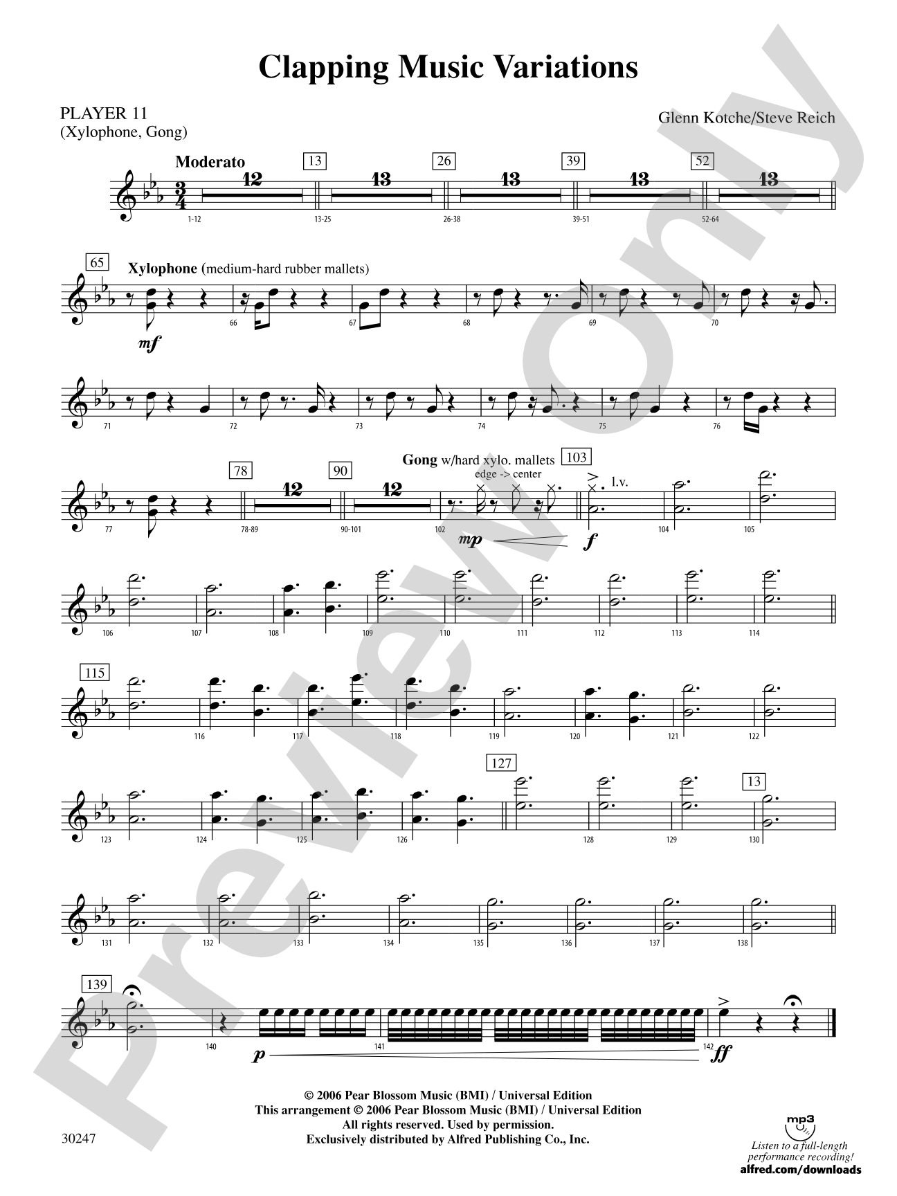 Clapping Music Variations: 11th Percussion