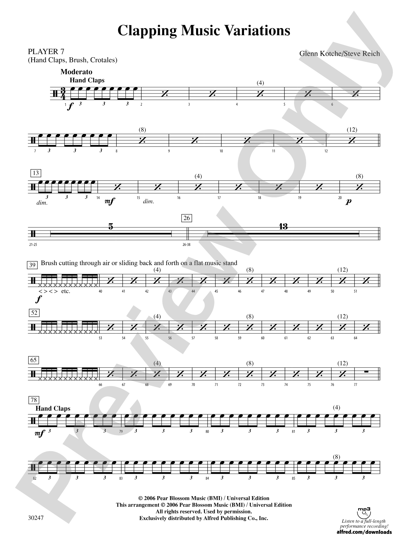 Clapping Music Variations: 7th Percussion
