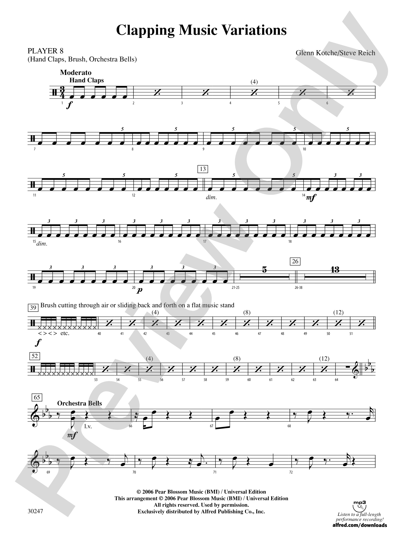 Clapping Music Variations: 8th Percussion