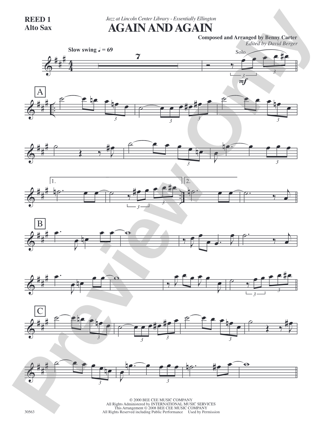 Again and Again: E-flat Alto Saxophone