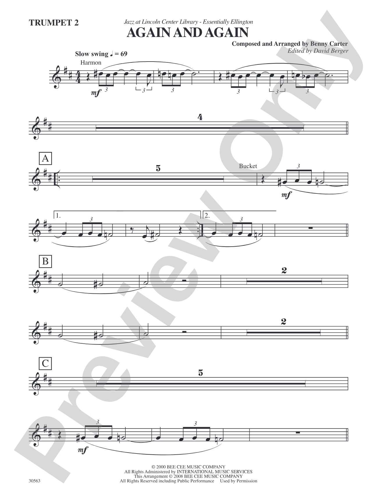 Again and Again: 2nd B-flat Trumpet