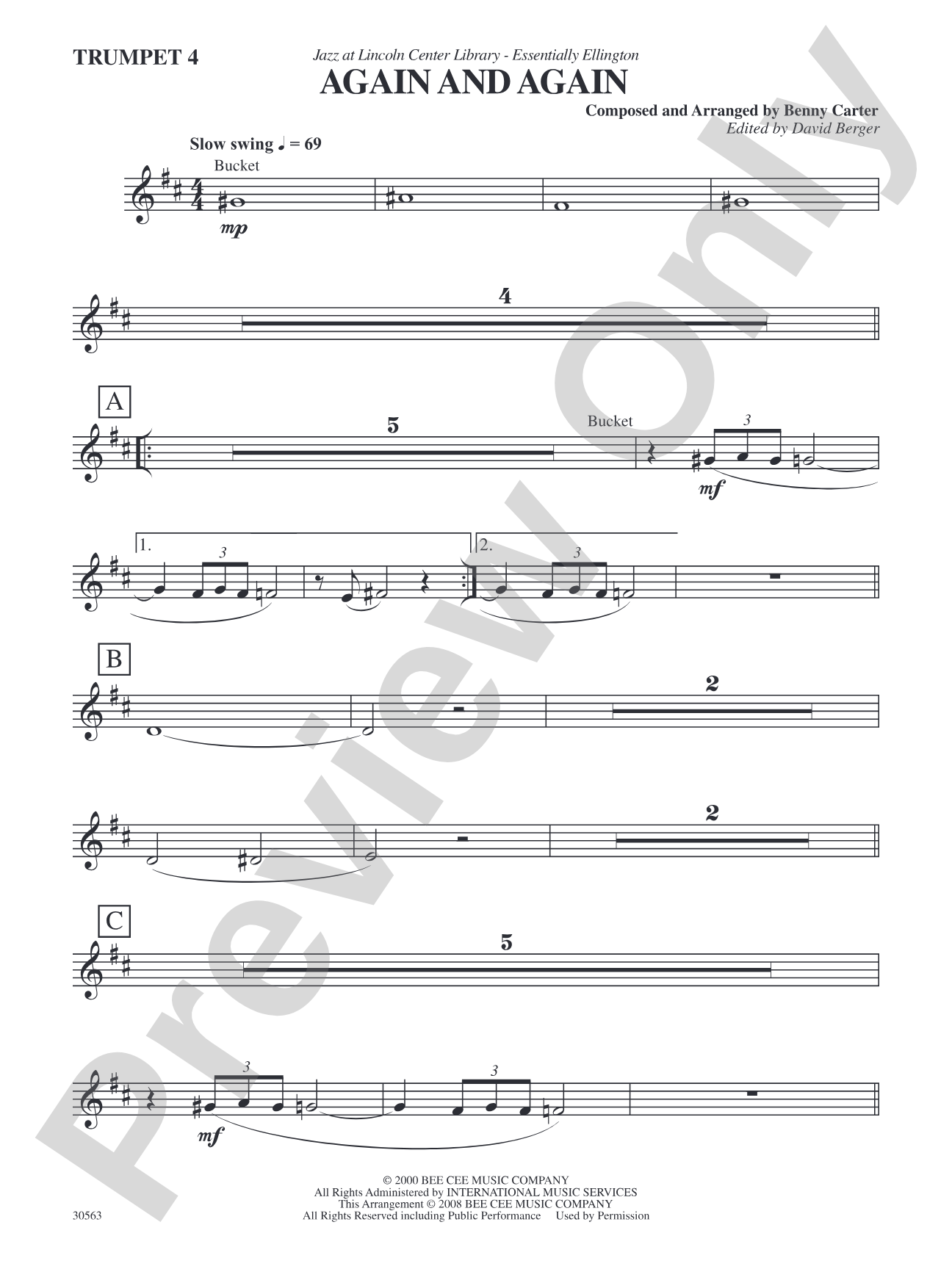 Again and Again: 4th B-flat Trumpet