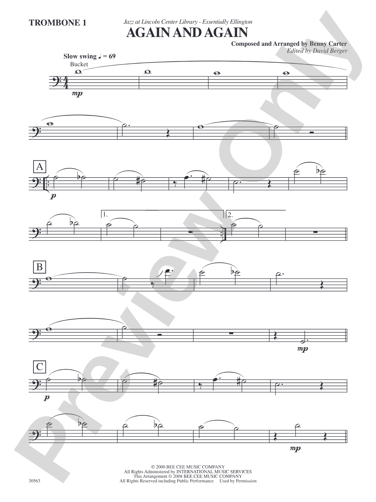 Again and Again: 1st Trombone