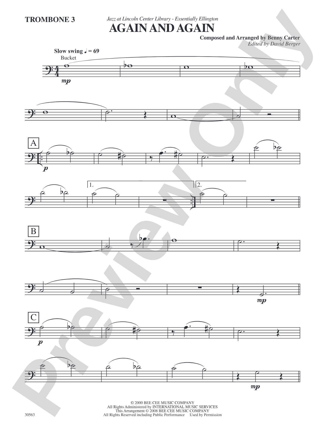 Again and Again: 3rd Trombone