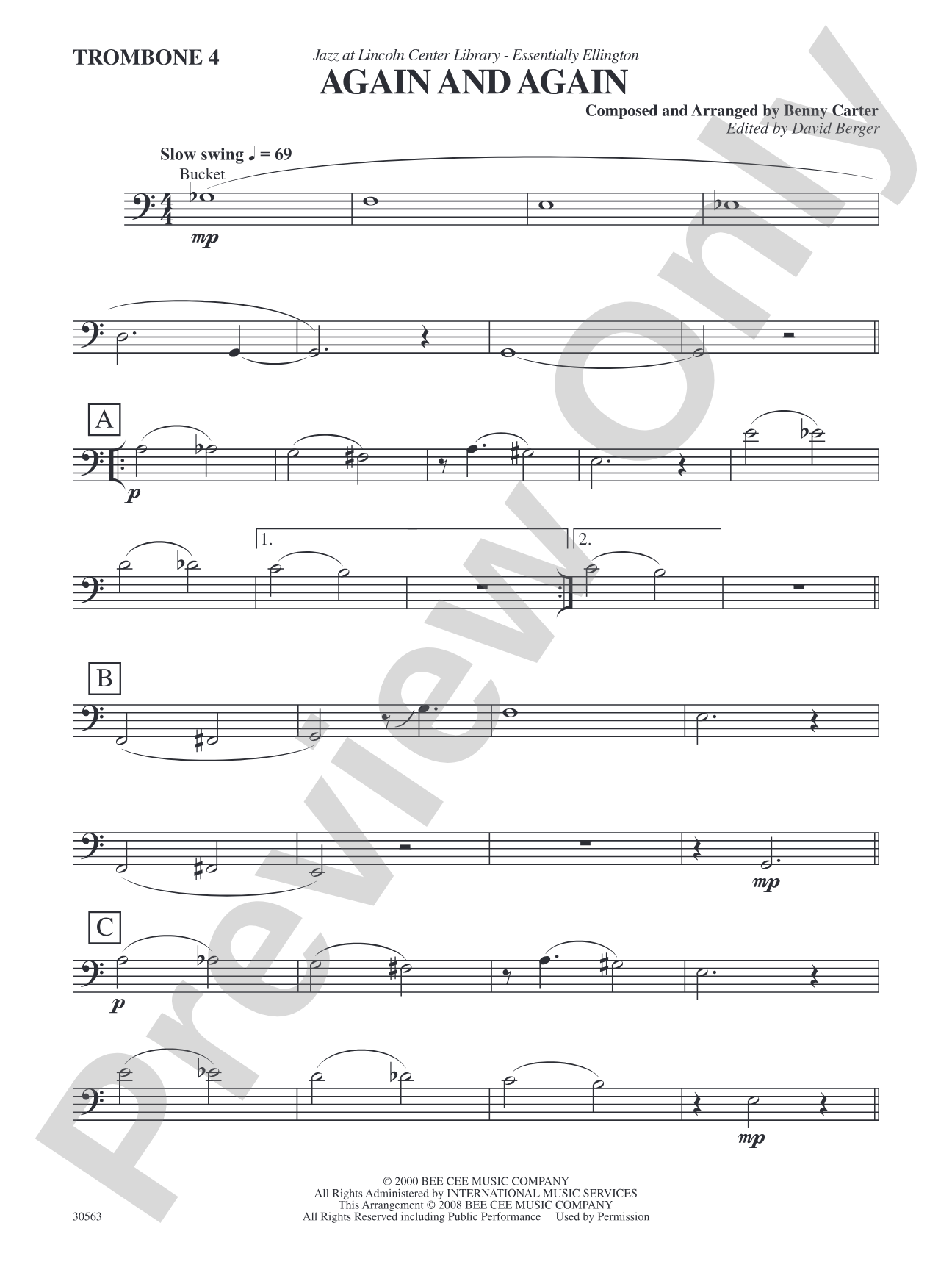 Again and Again: 4th Trombone