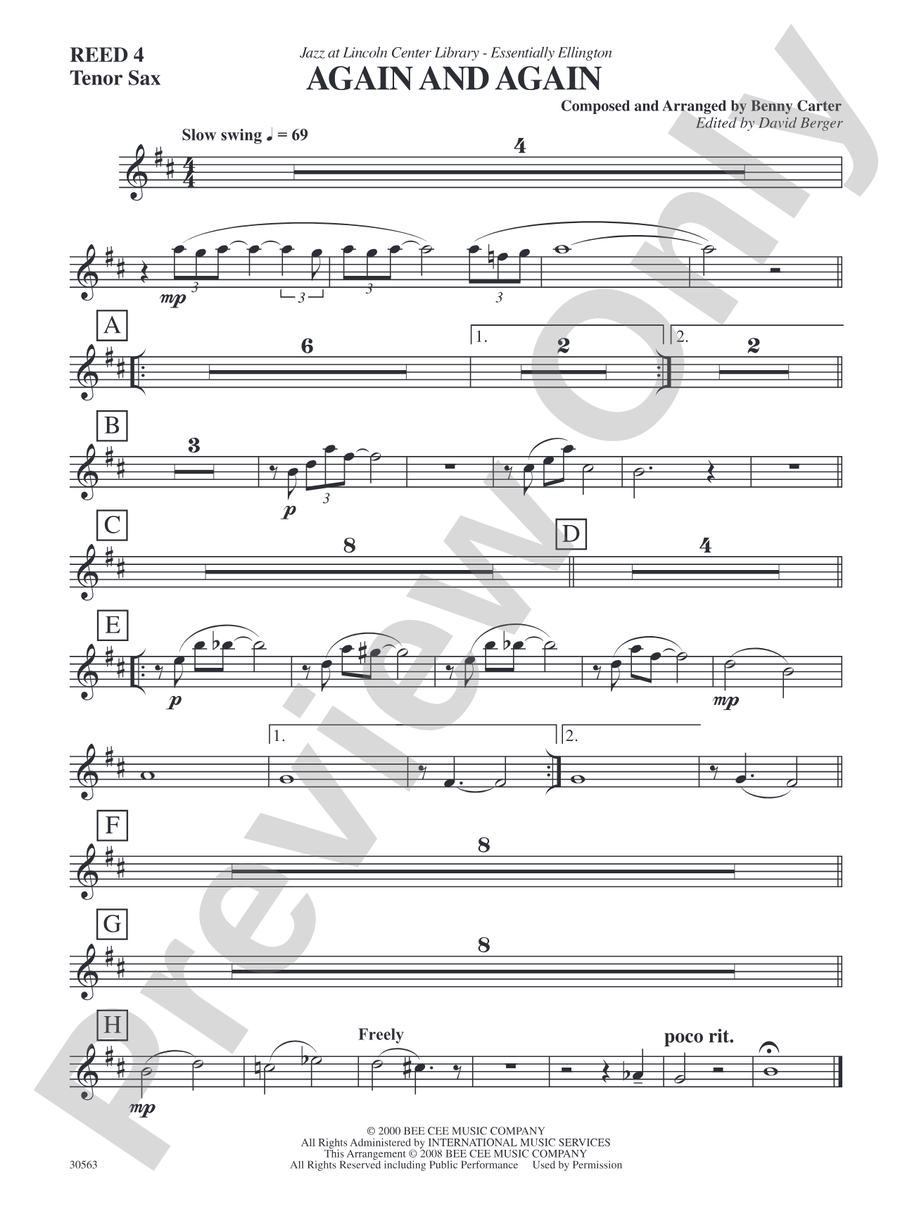 Again and Again: 2nd B-flat Tenor Saxophone