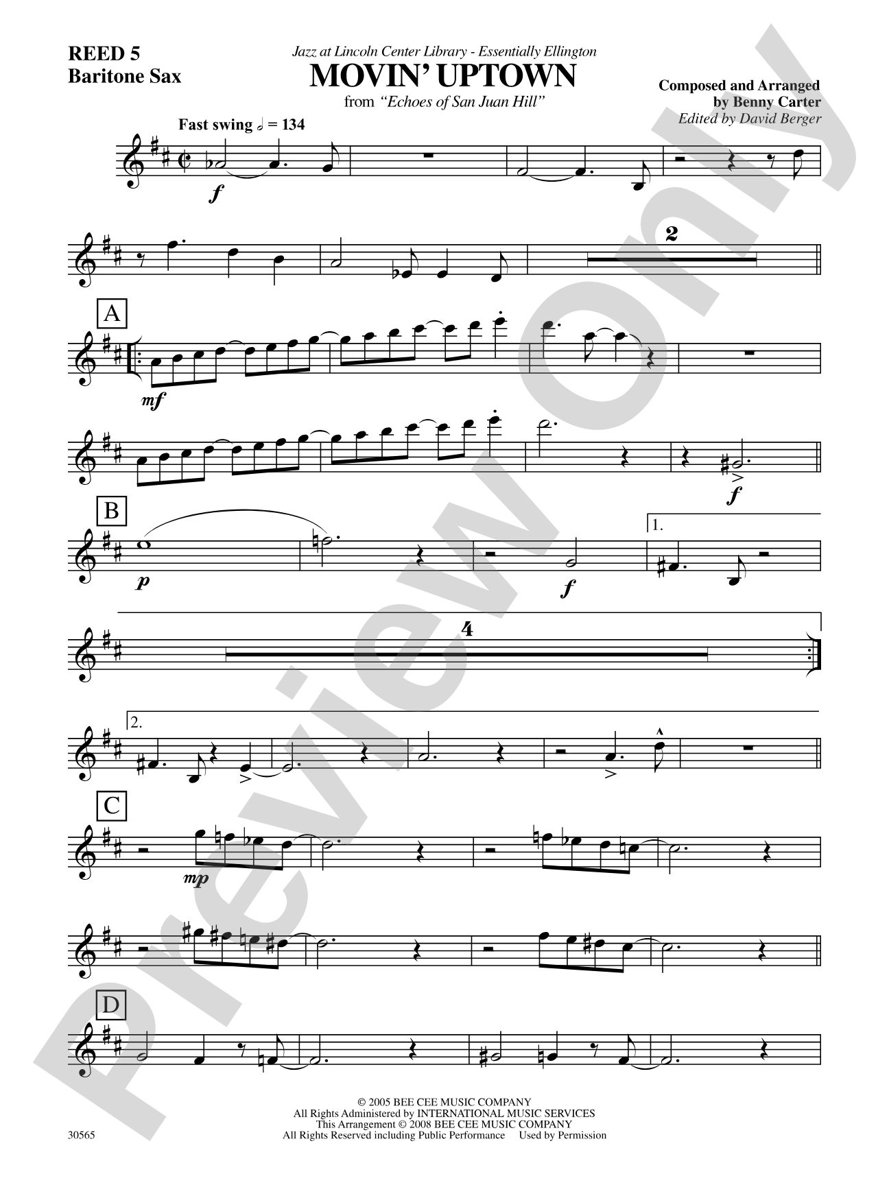 Movin' Uptown: E-flat Baritone Saxophone
