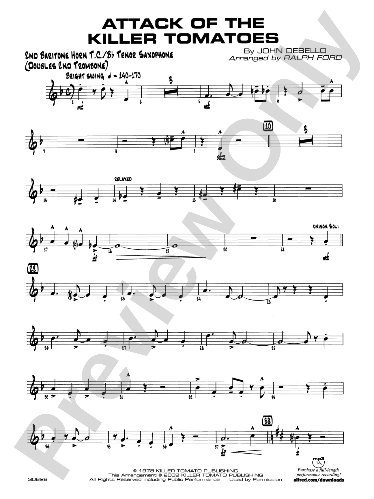 Attack of the Killer Tomatoes: 2nd Baritone T.C.