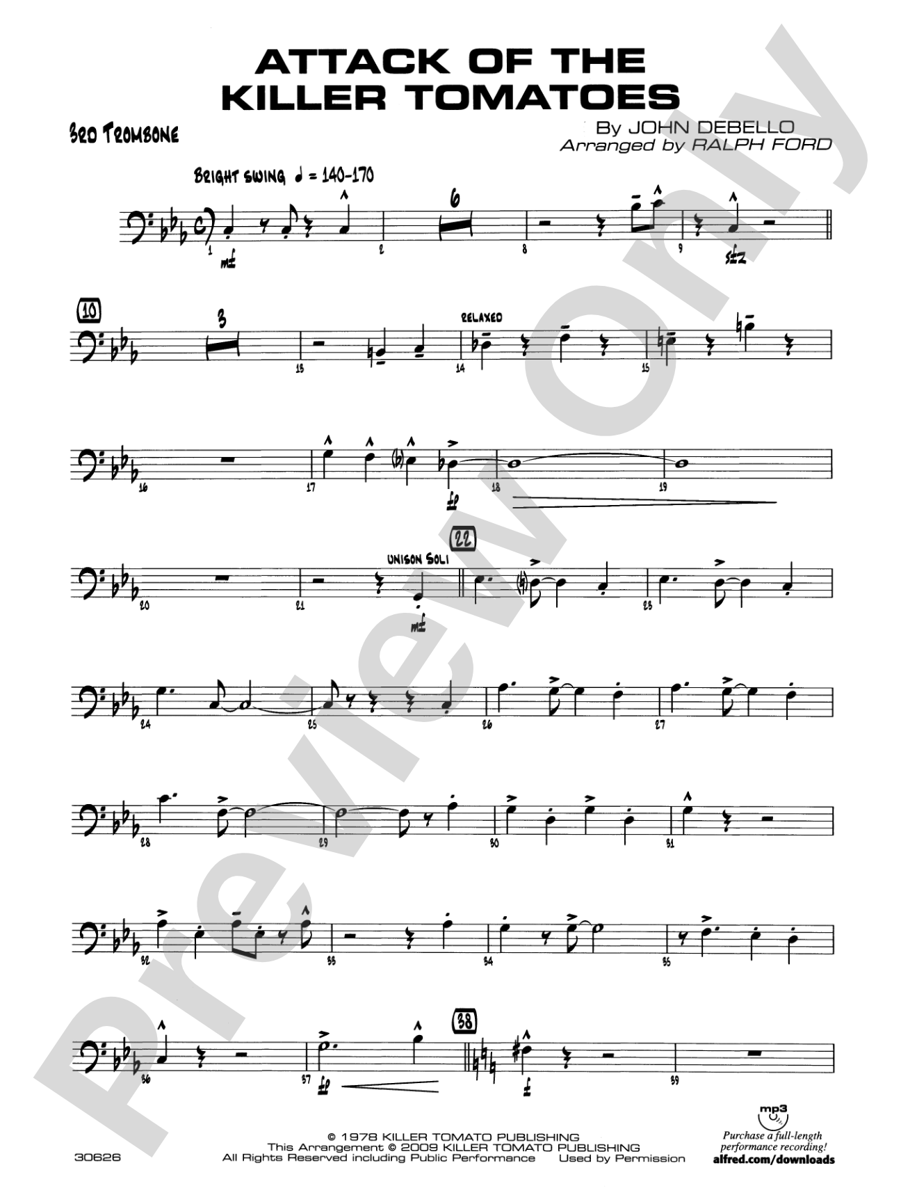 Attack of the Killer Tomatoes: 3rd Trombone