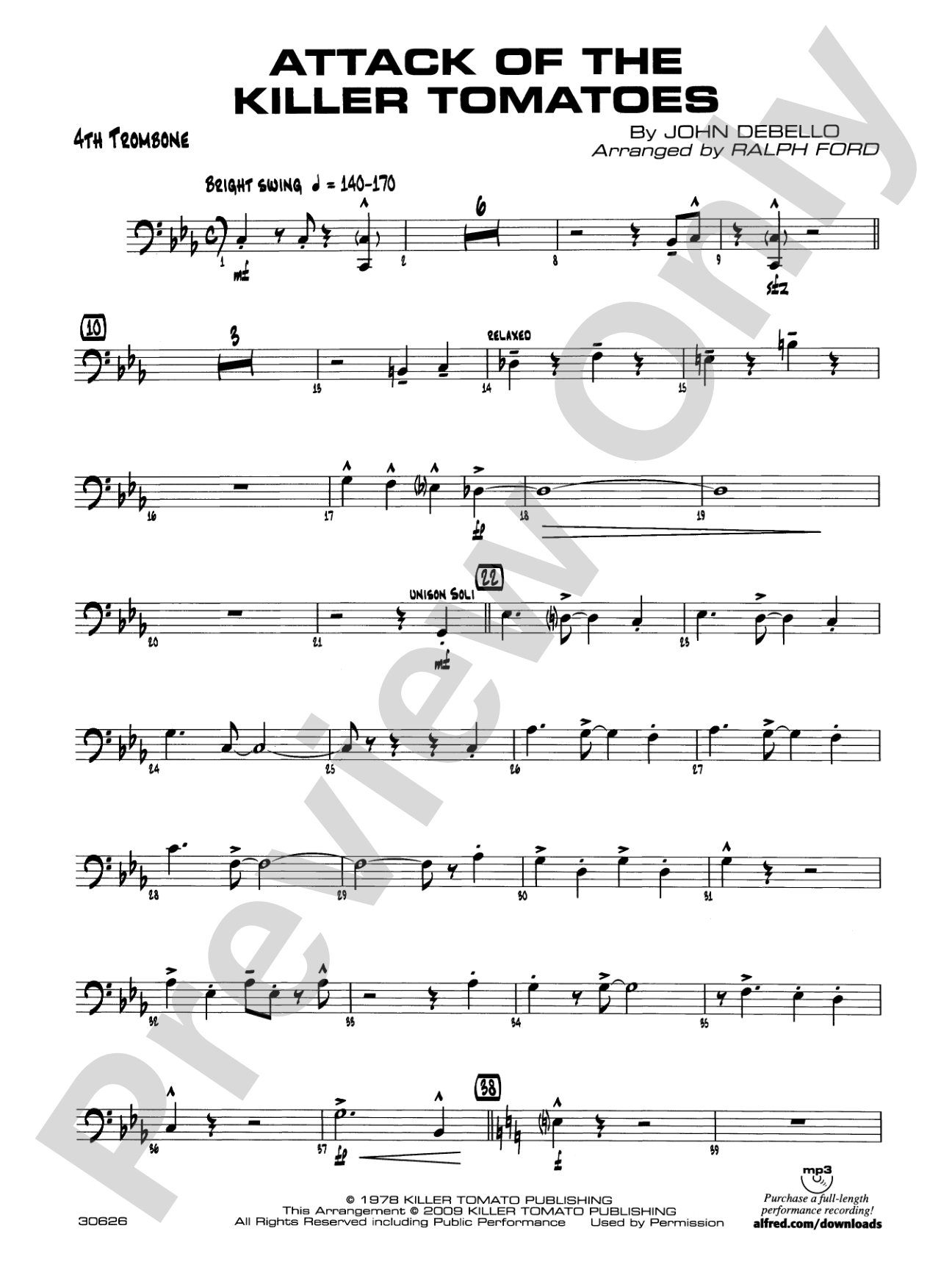 Attack of the Killer Tomatoes: 4th Trombone