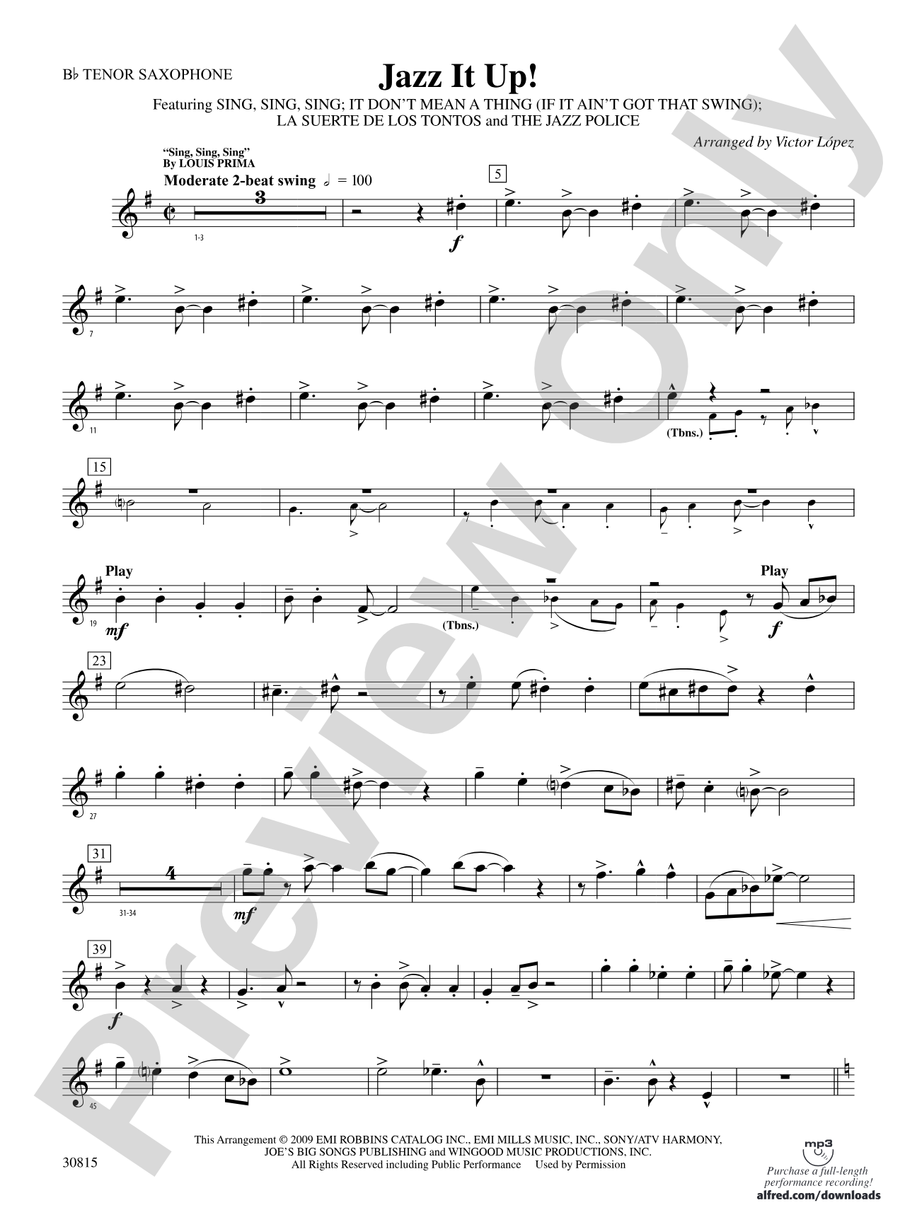 Jazz It Up!: B-flat Tenor Saxophone