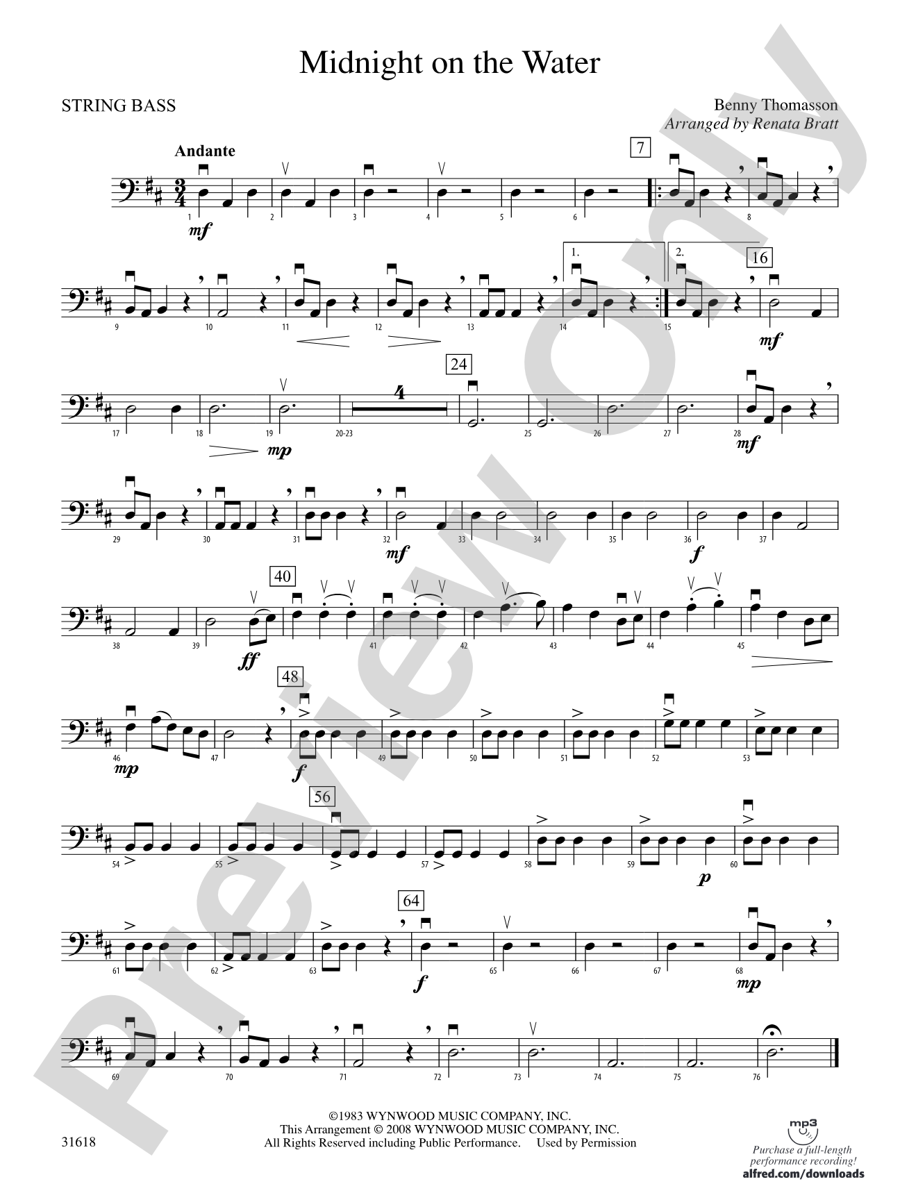 Midnight on the Water: String Bass