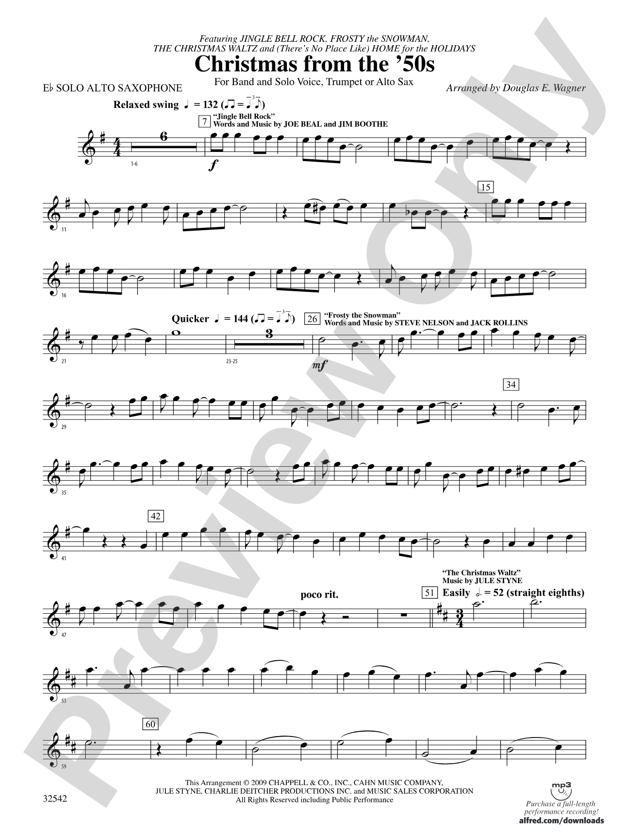 Christmas from the '50s: Solo Alto Saxophone