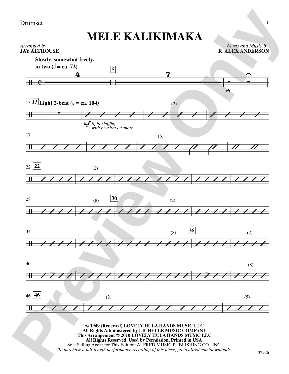 Mele Kalikimaka: Drums