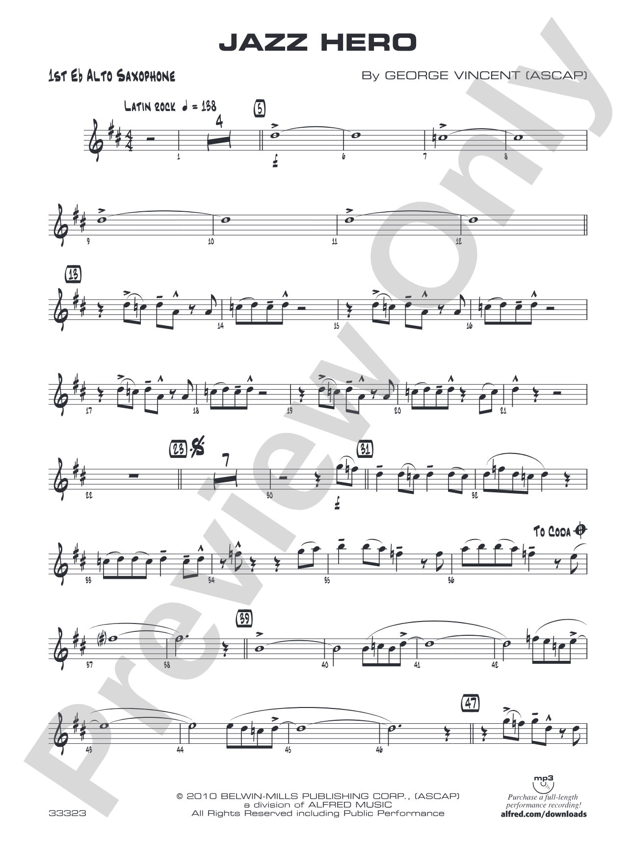 Jazz Hero: E-flat Alto Saxophone