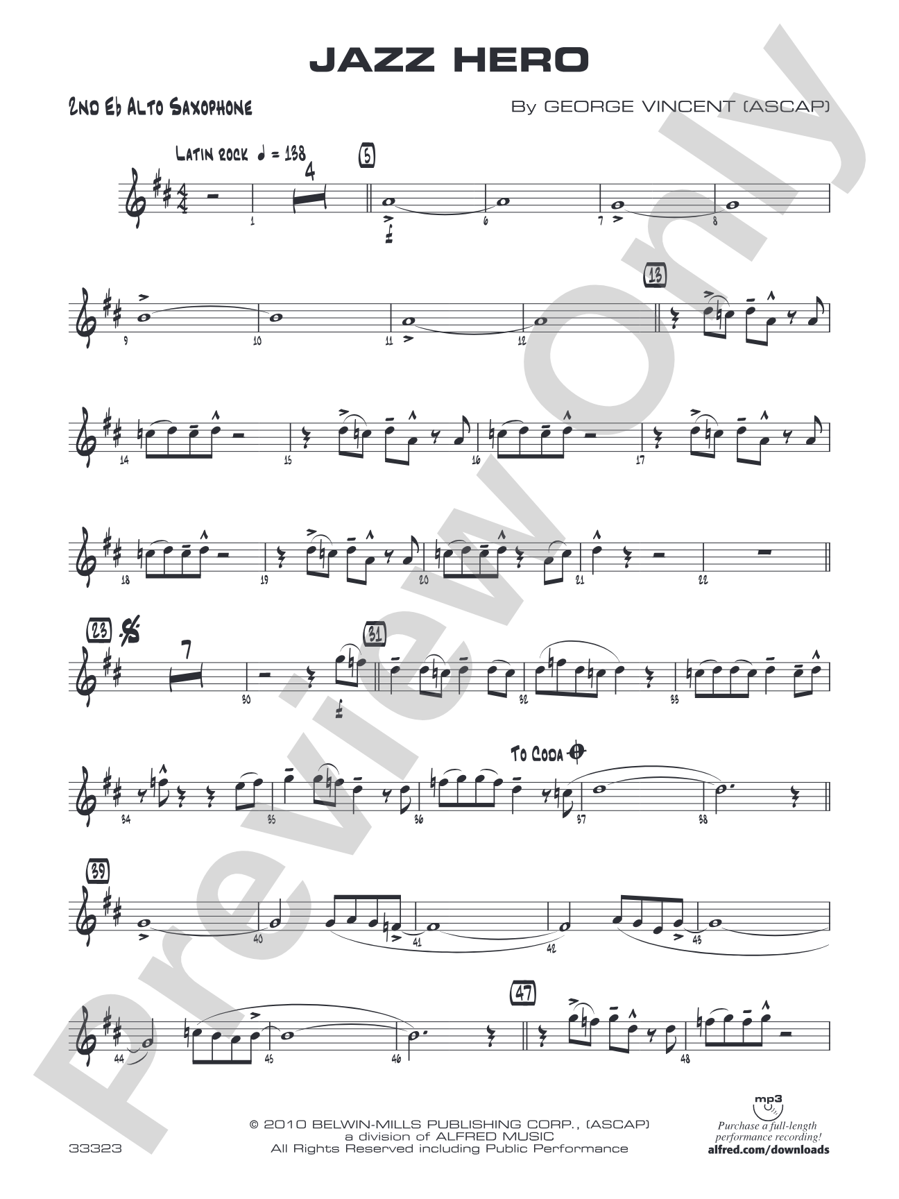 Jazz Hero: 2nd E-flat Alto Saxophone