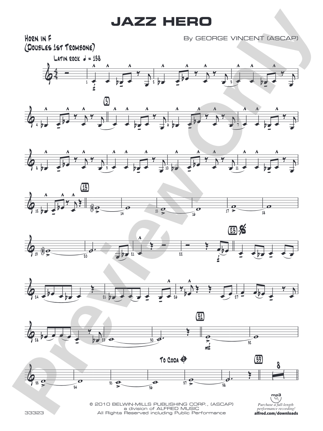 Jazz Hero: 1st F Horn