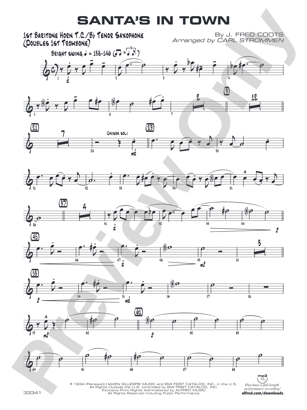 Santa's in Town: Baritone T.C.