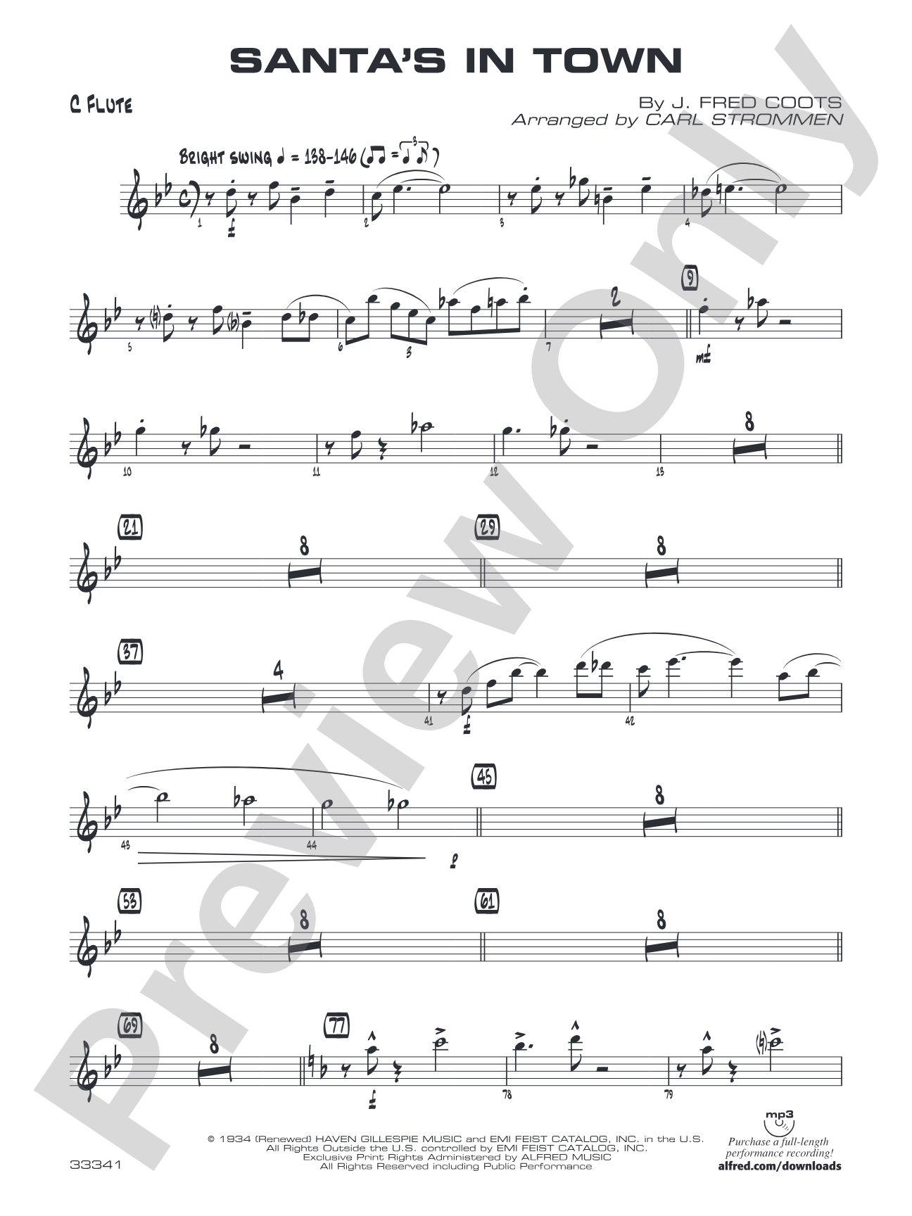 Santa's in Town: Flute