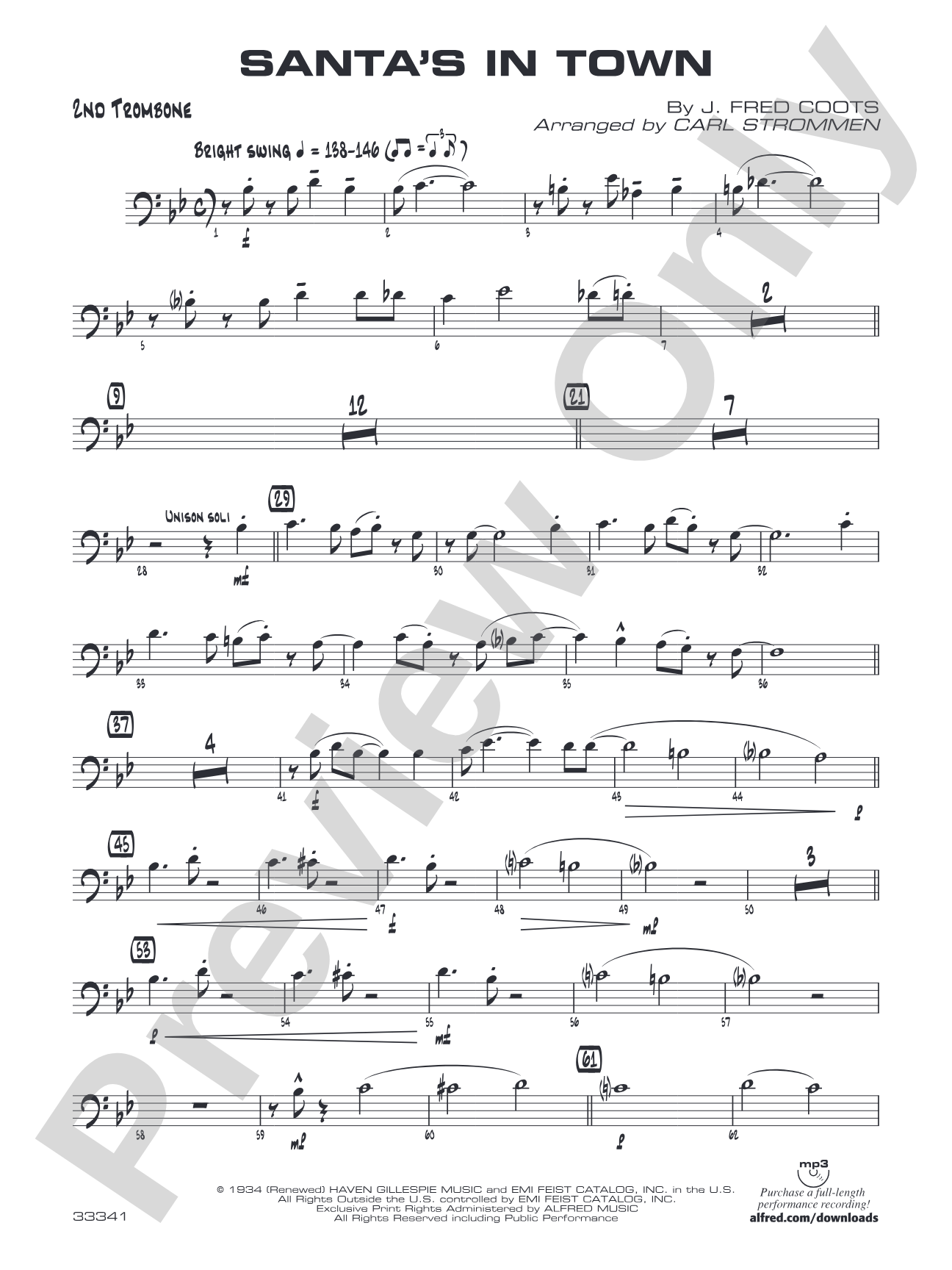 Santa's in Town: 2nd Trombone