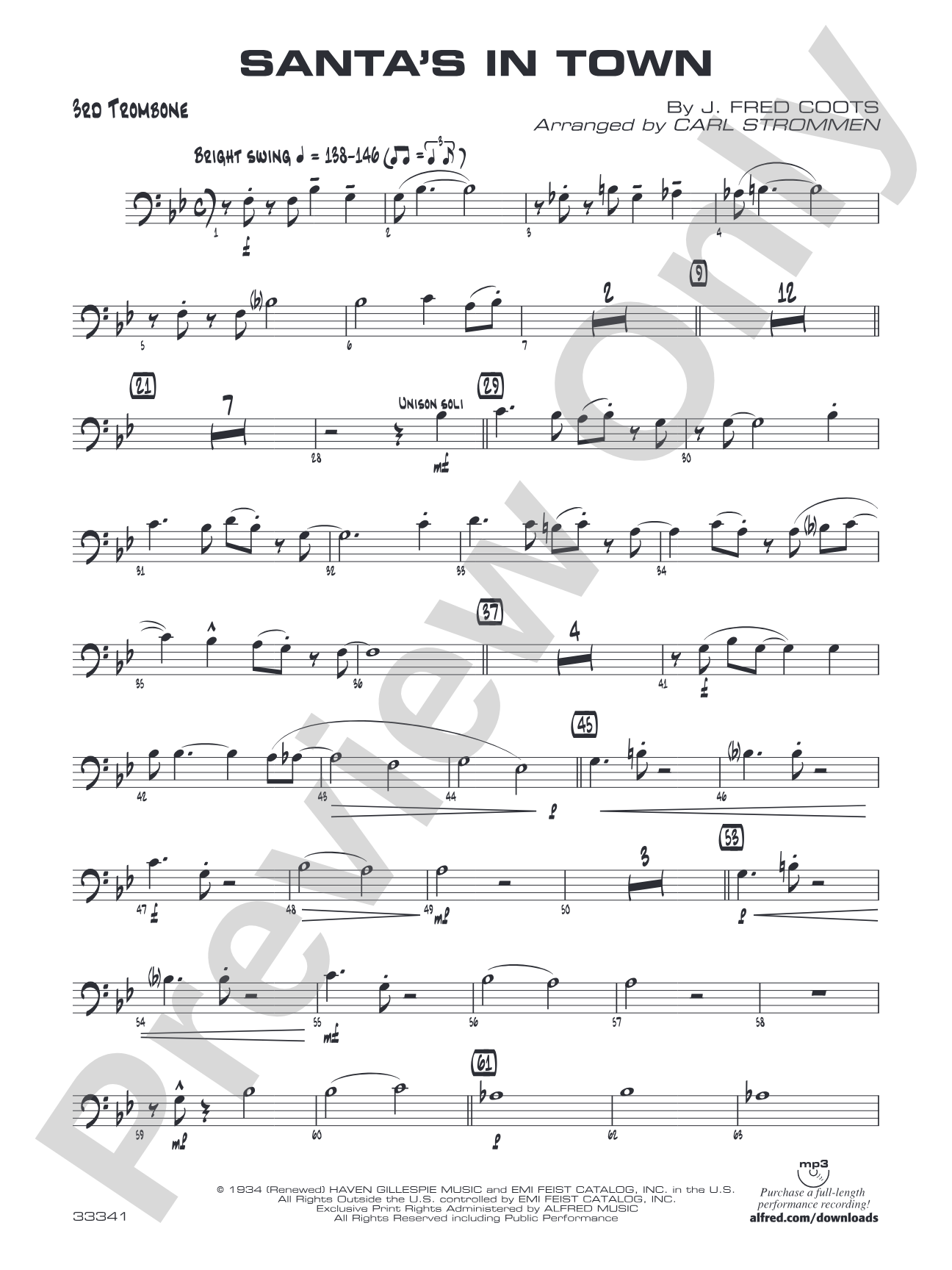 Santa's in Town: 3rd Trombone