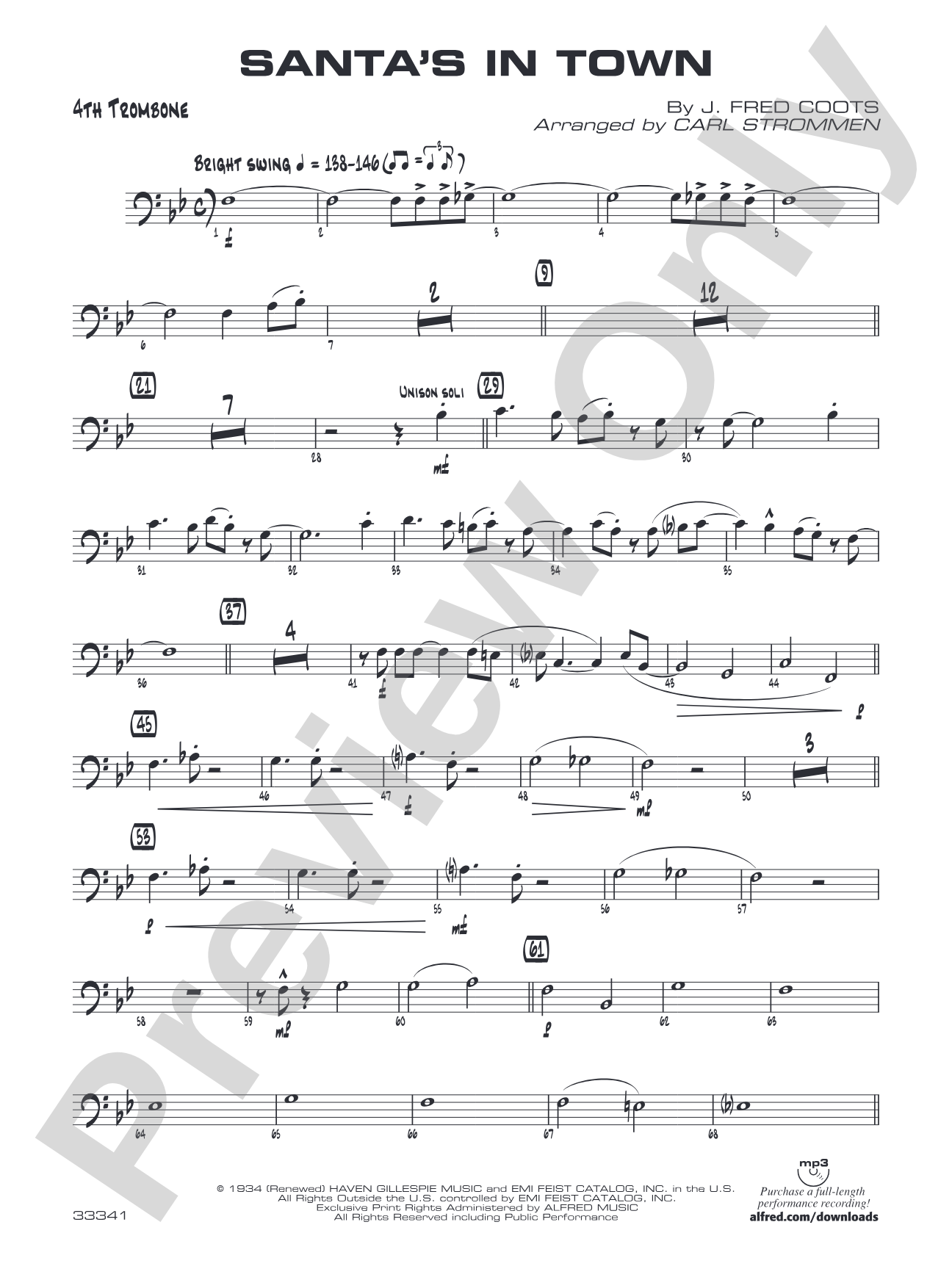 Santa's in Town: 4th Trombone