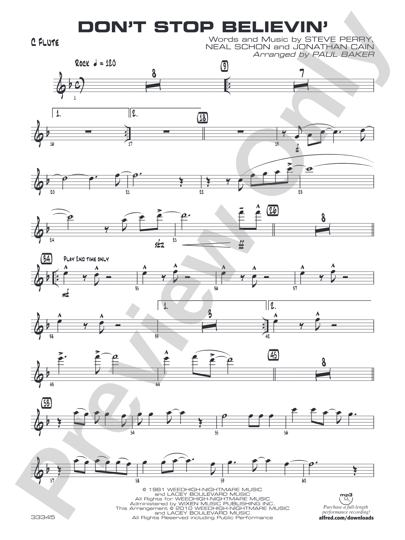 Don't Stop Believin': Flute