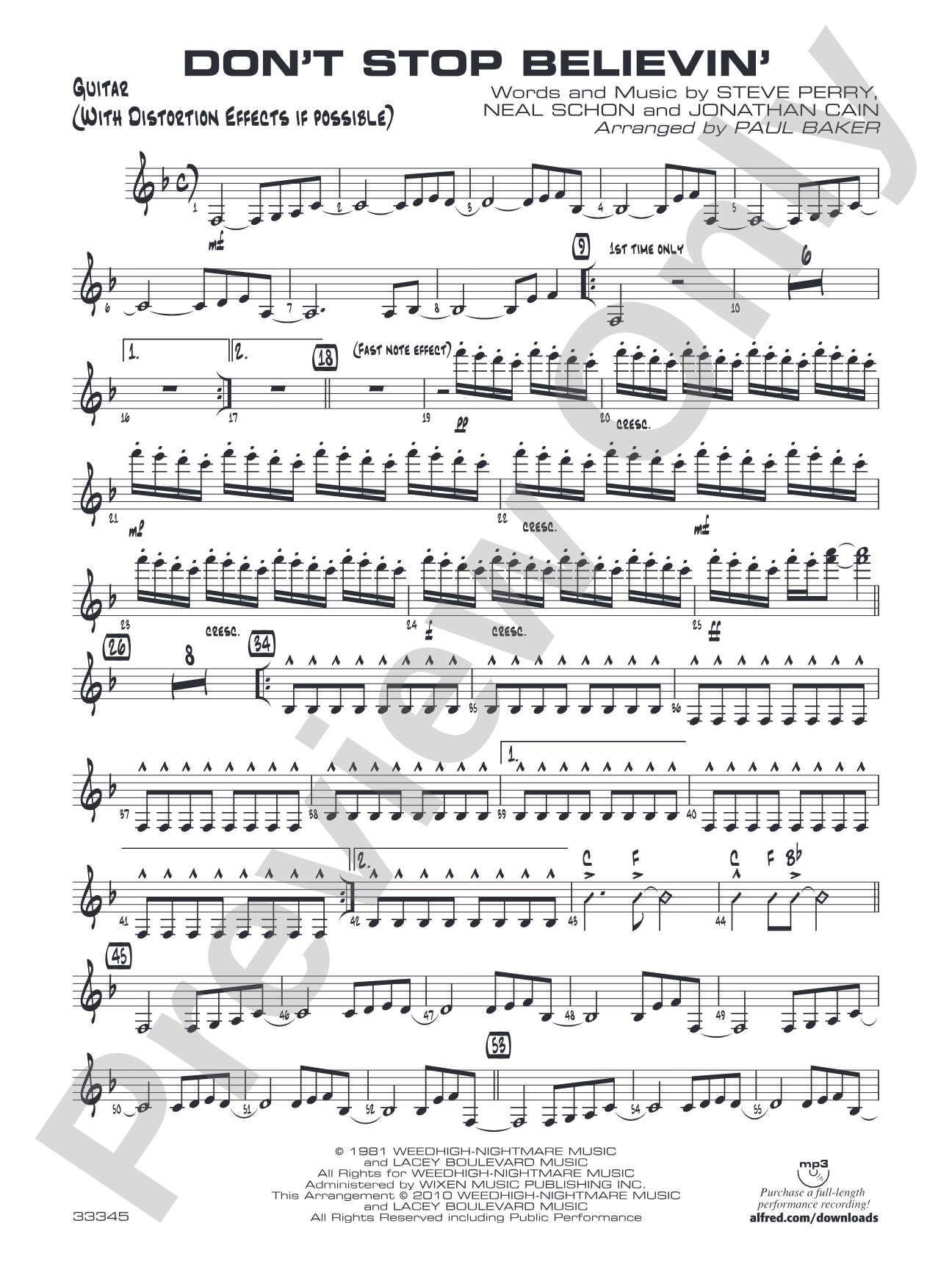 Don't Stop Believin': Guitar